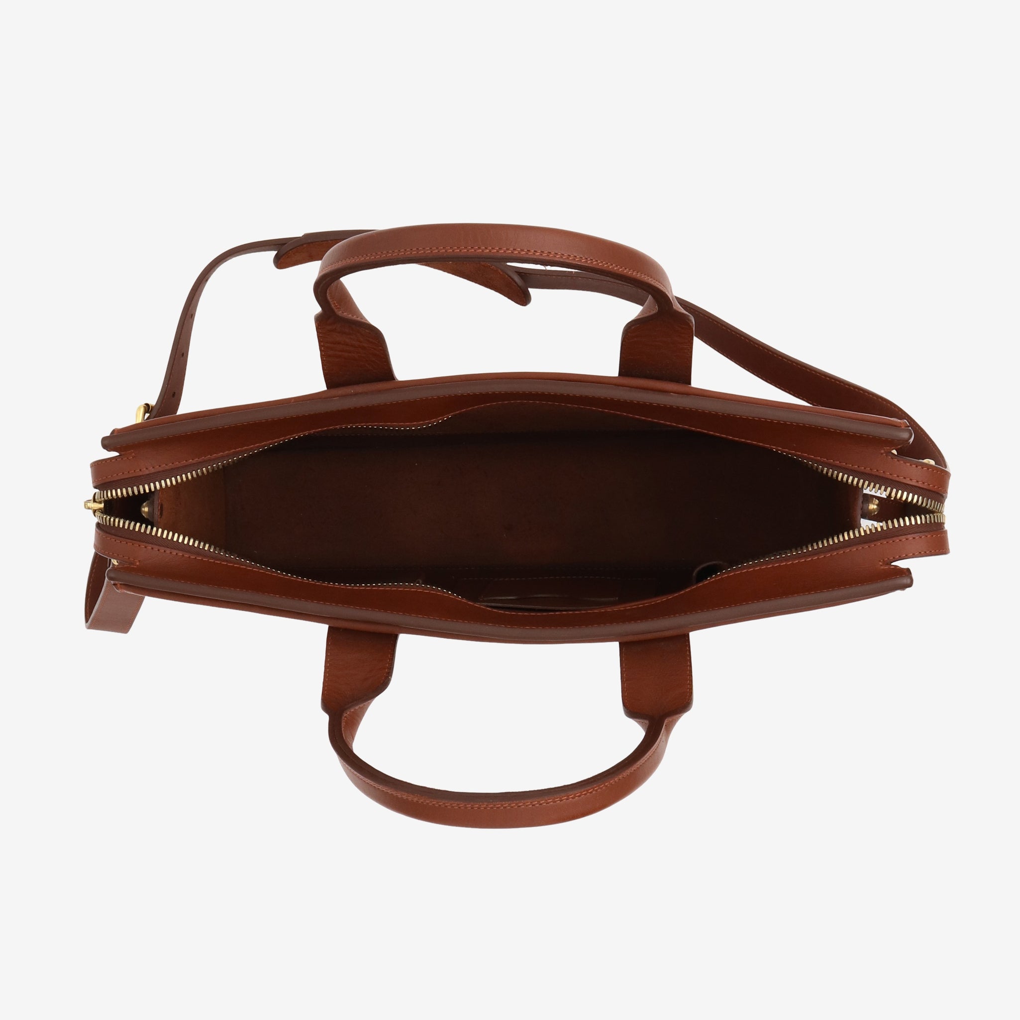 Leather Zip Top Briefcase