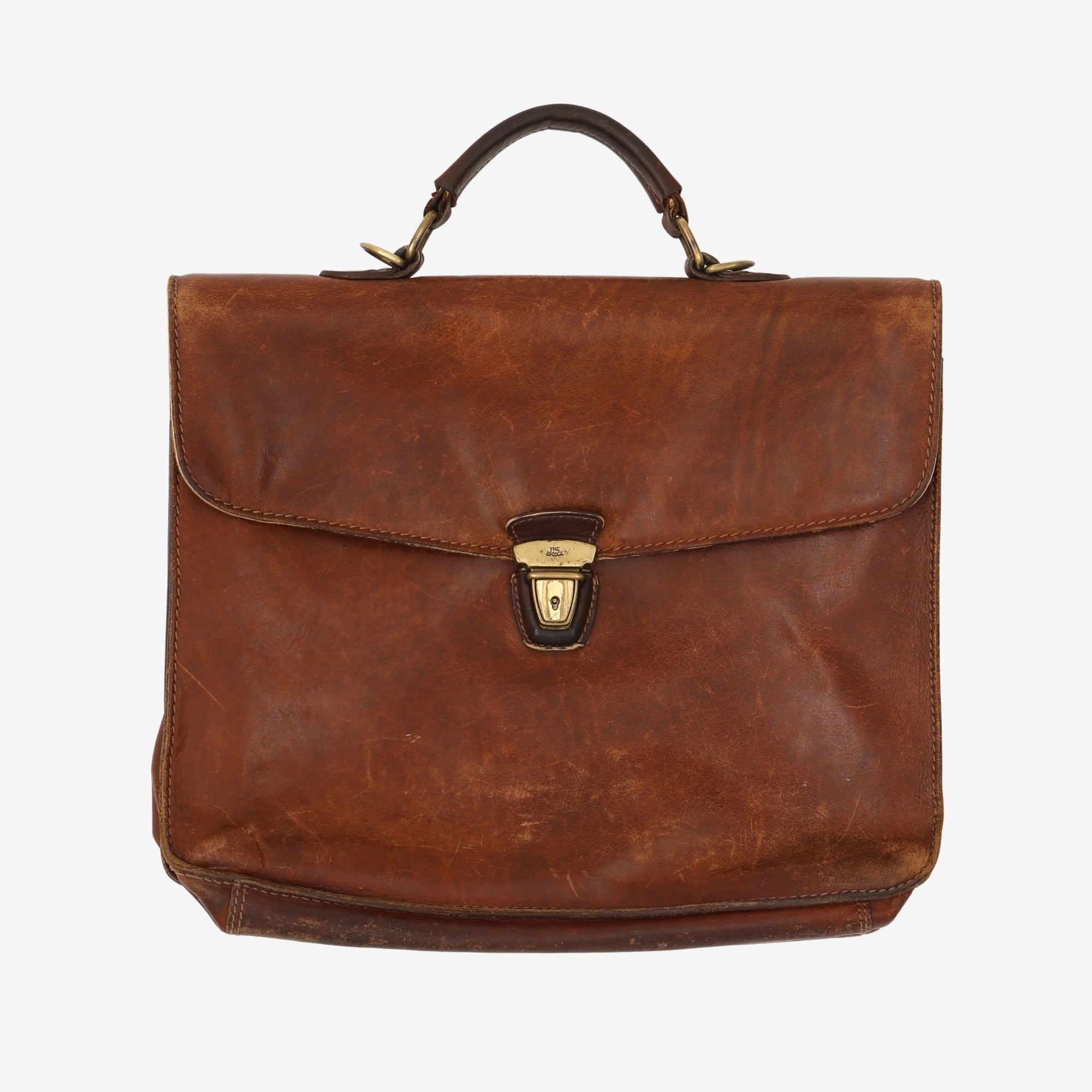 Vintage Leather Briefcase + Strap