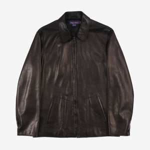 Purple Label Zip Leather Jacket