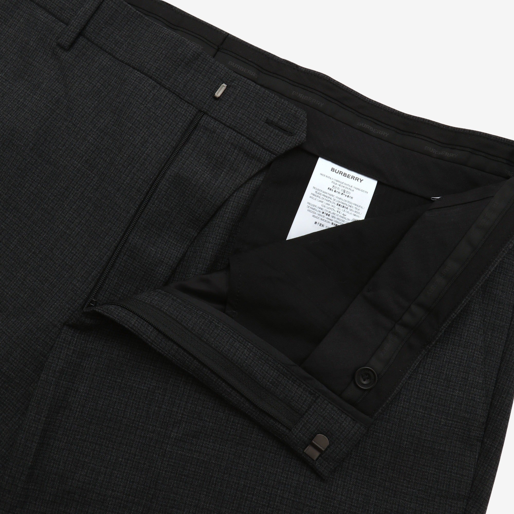 Pleated Check Trousers