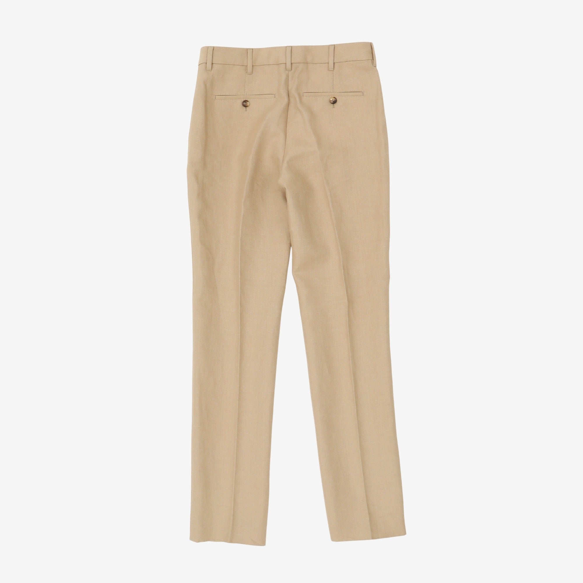 Women's High-Waist Cotton Pleated Trousers (30W x 31.5L)