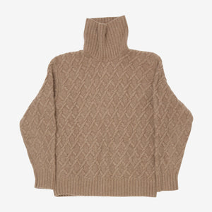 Cable Knit Roll Neck Sweater
