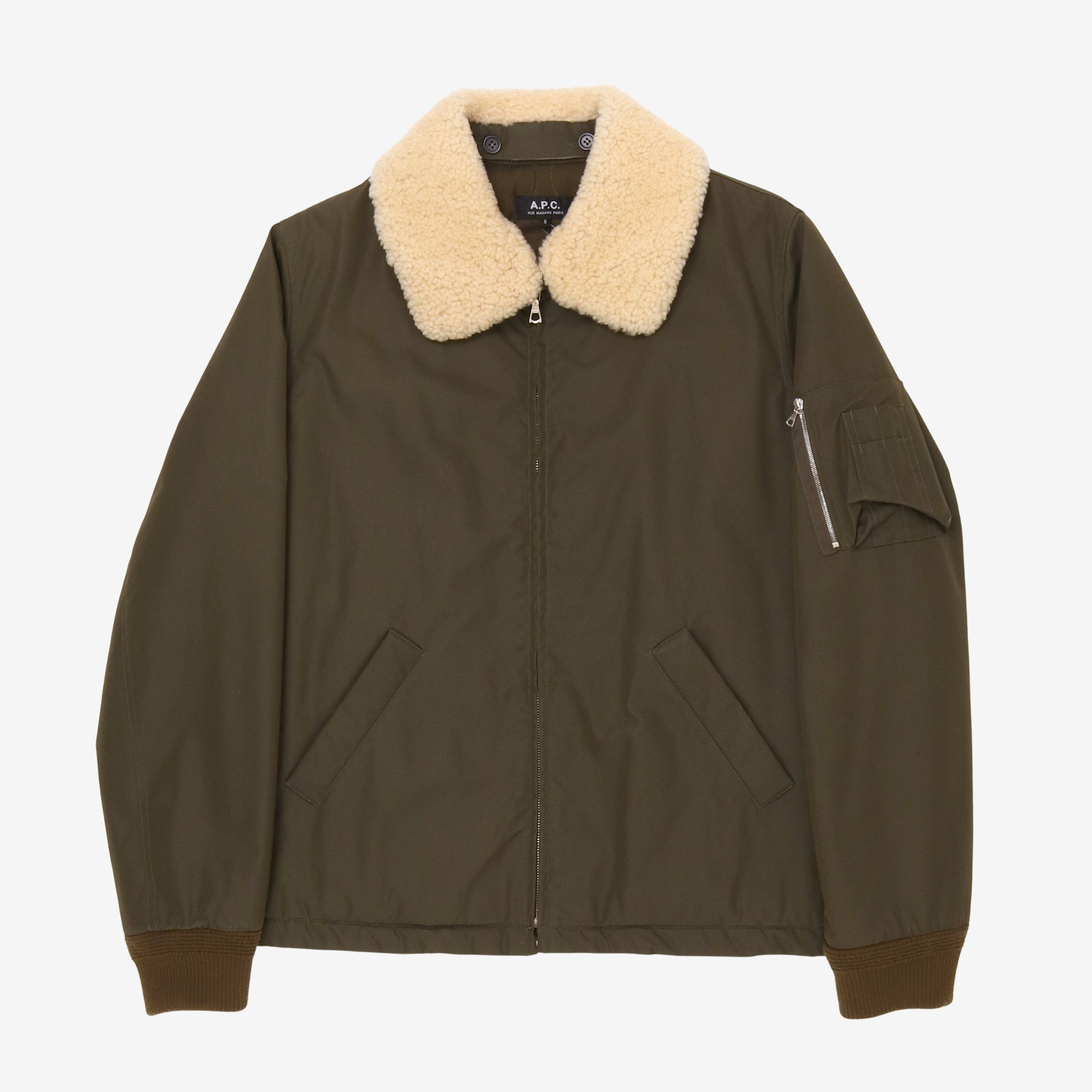 APC Fur Collar Hunting Bomber Jacket – Marrkt - Main Image