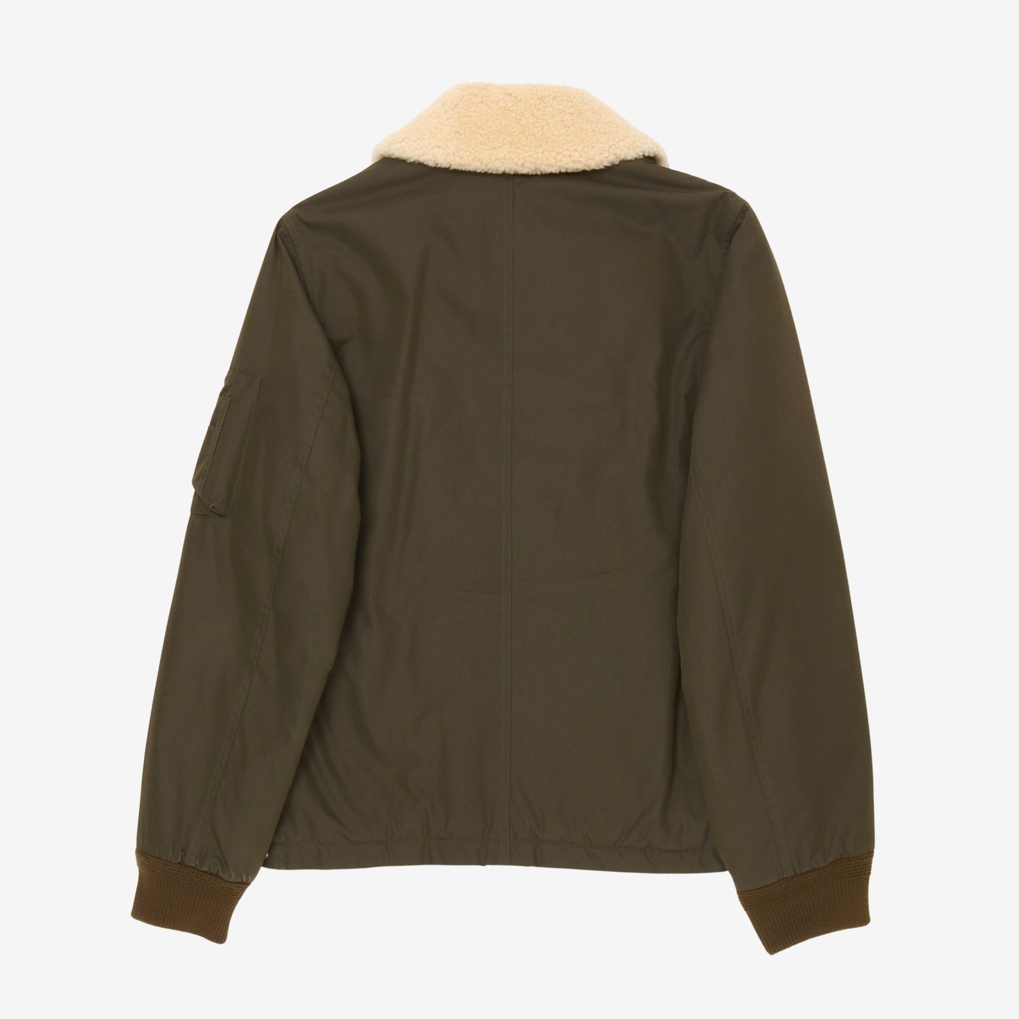 Fur Collar Hunting Bomber Jacket