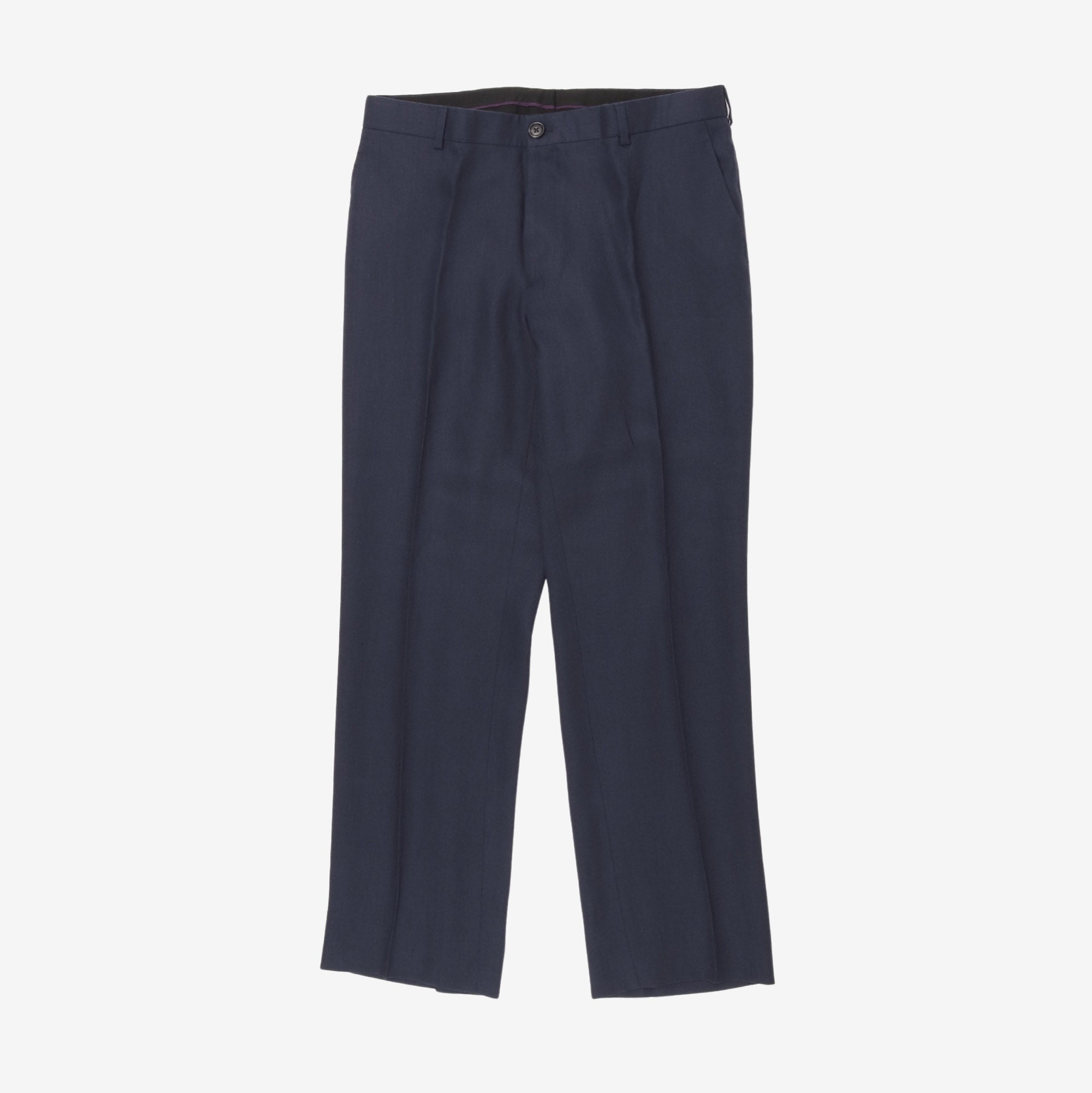 Flat Front Linen Trousers
