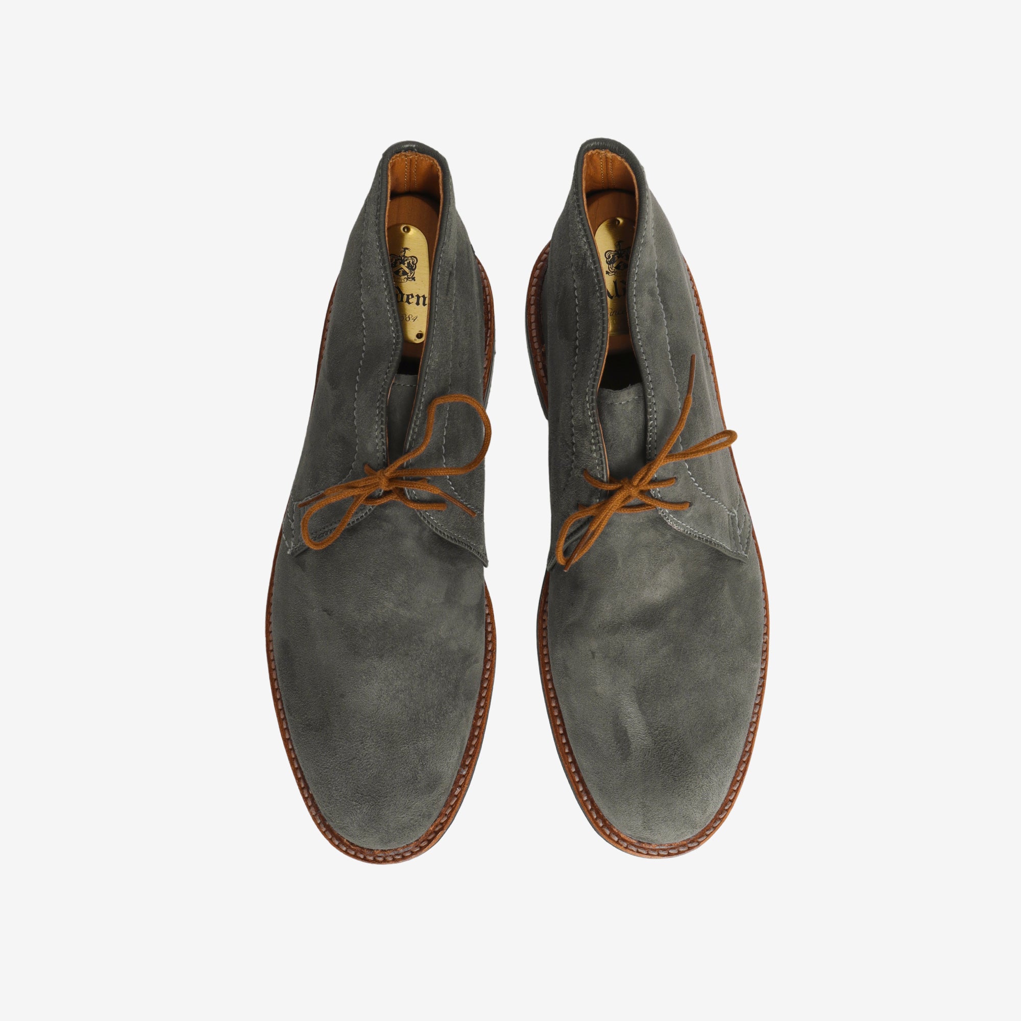 1592L Suede Chukka Boots + Trees (Sherman Brothers)