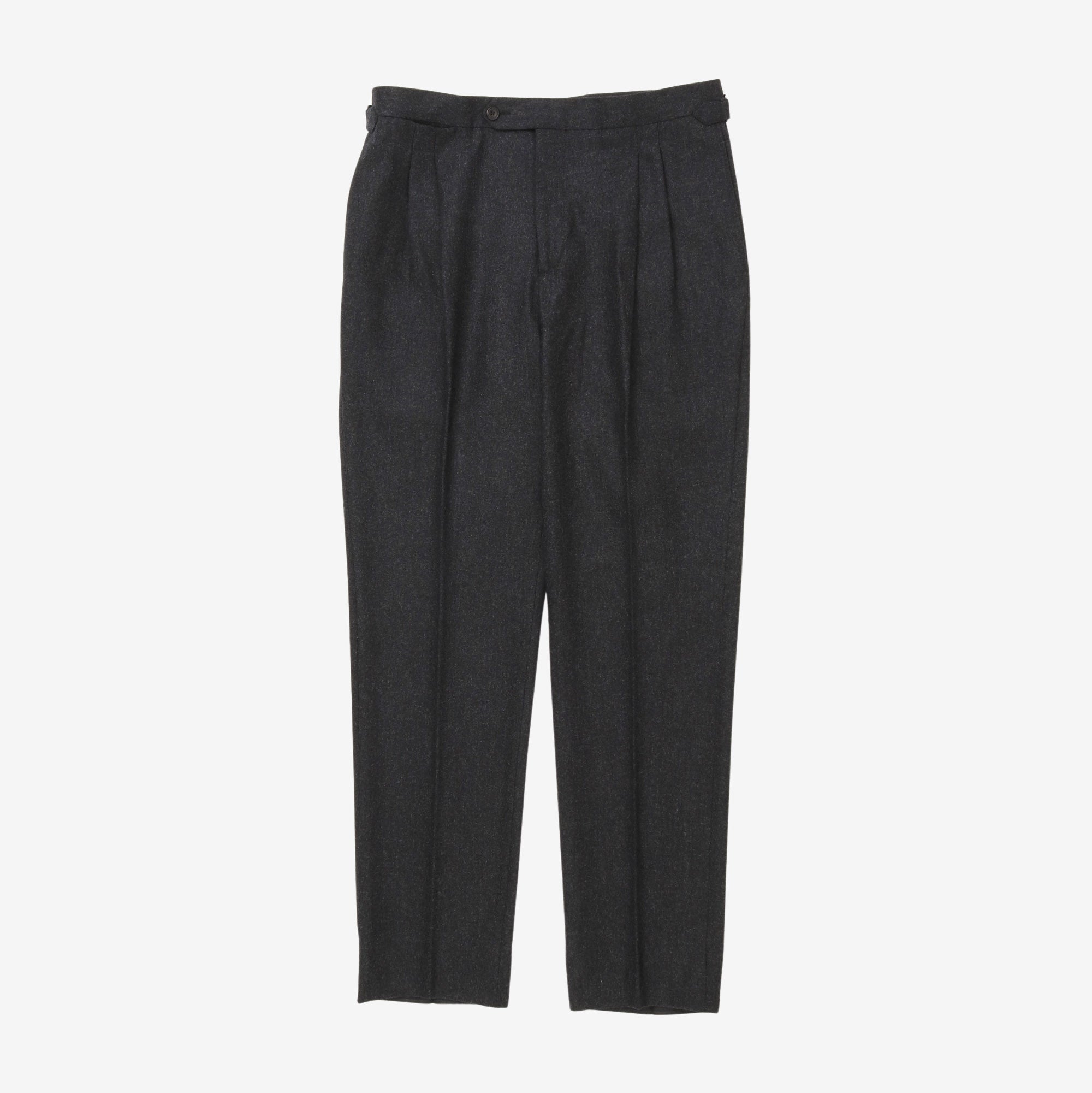 Wool Pleated Trousers