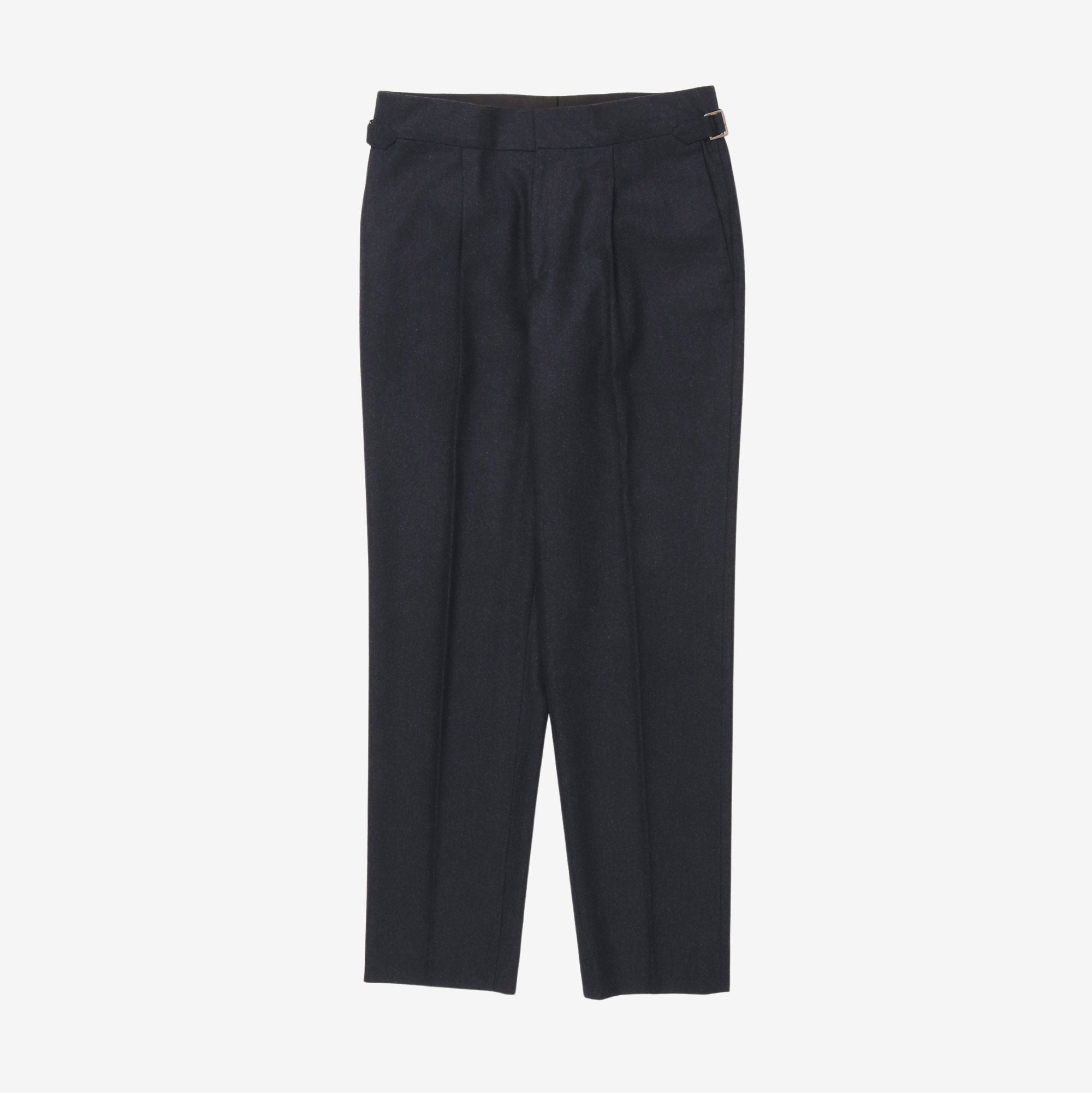 Wool Pleated Trousers