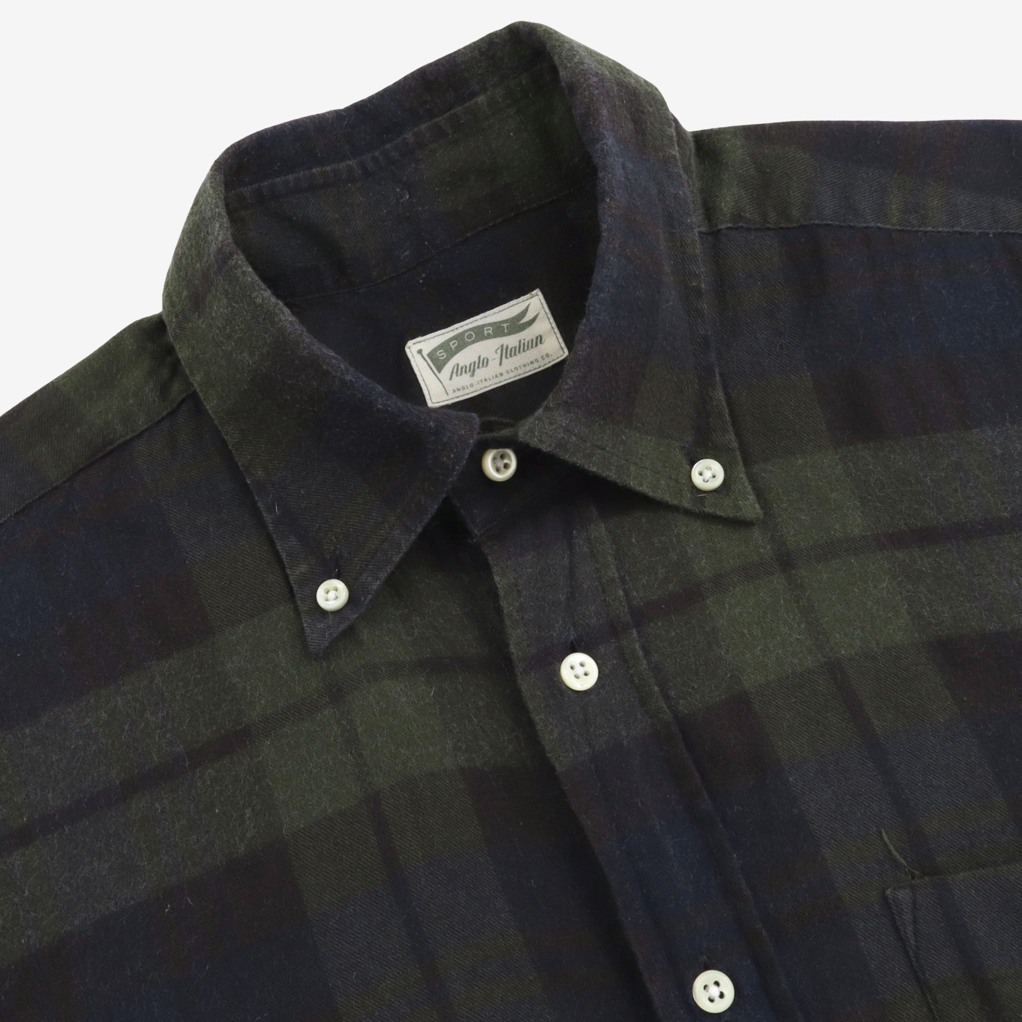 Wool Blend Check Shirt