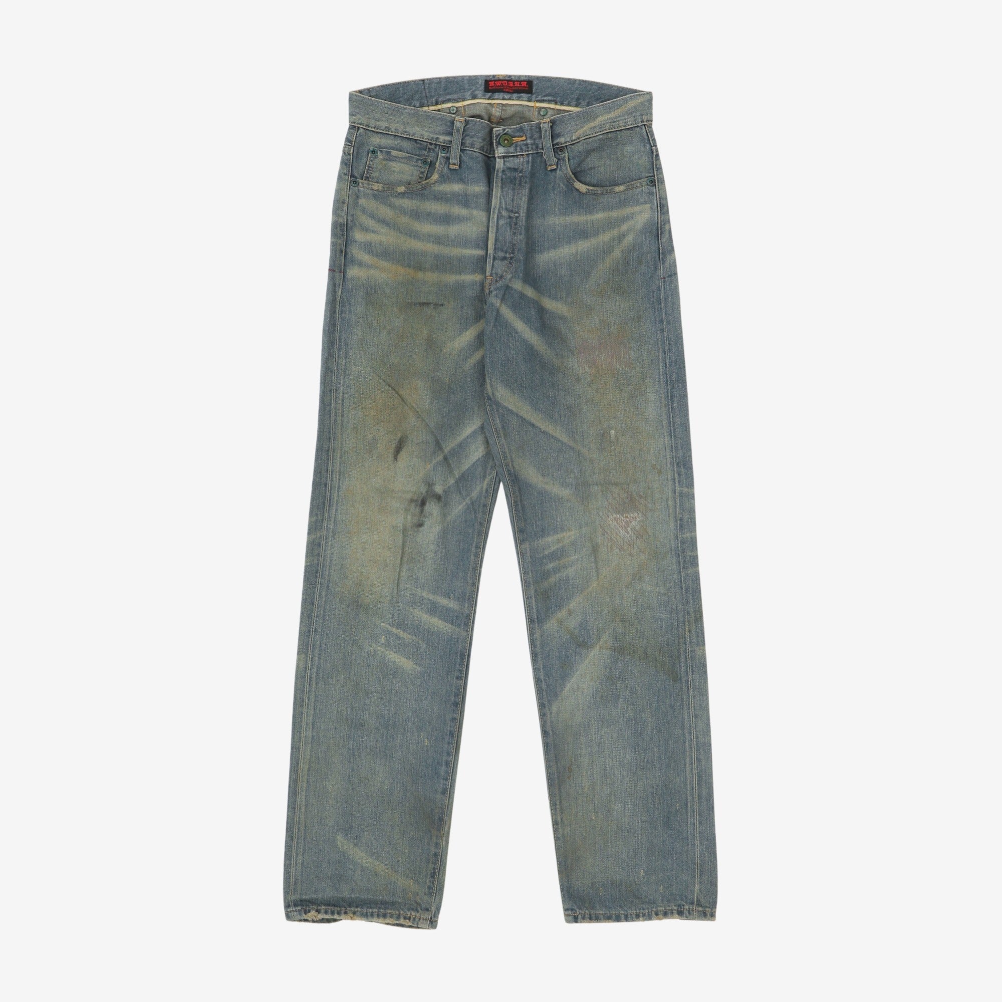 M7-12 Distressed Selvedge Denim (32W X 31L)