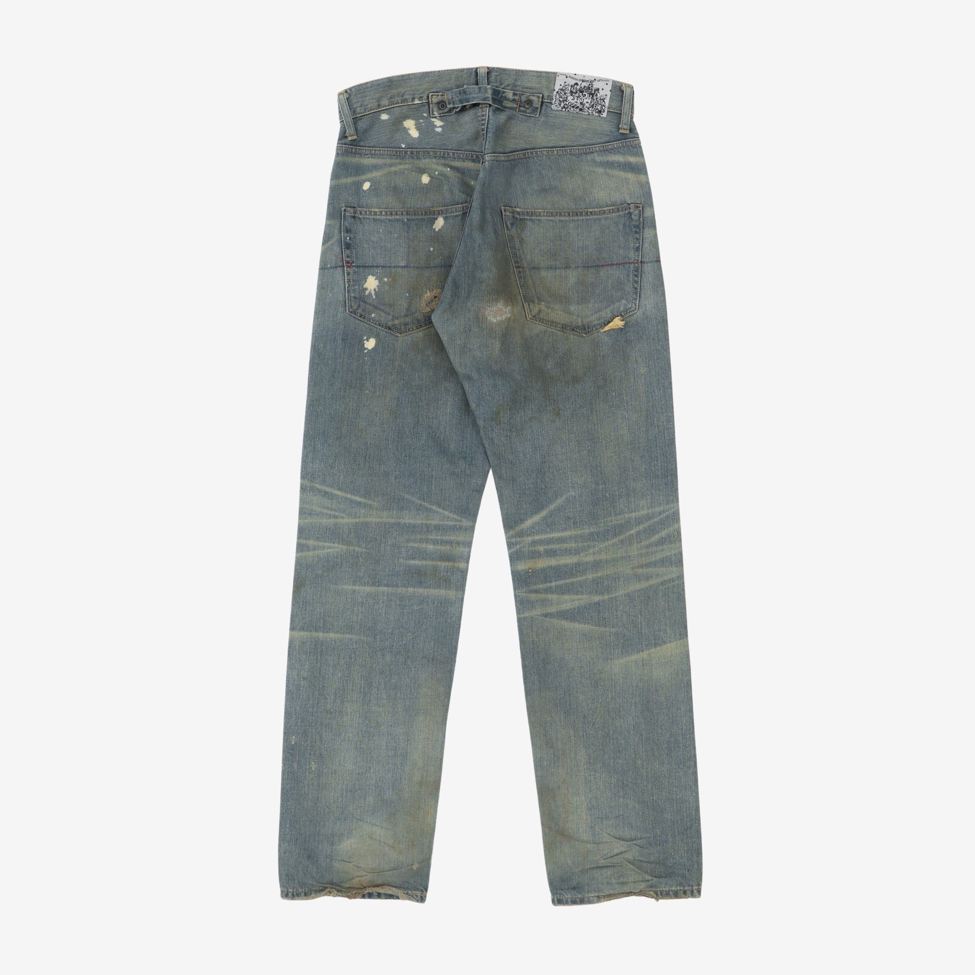 M7-12 Distressed Selvedge Denim (32W X 31L)