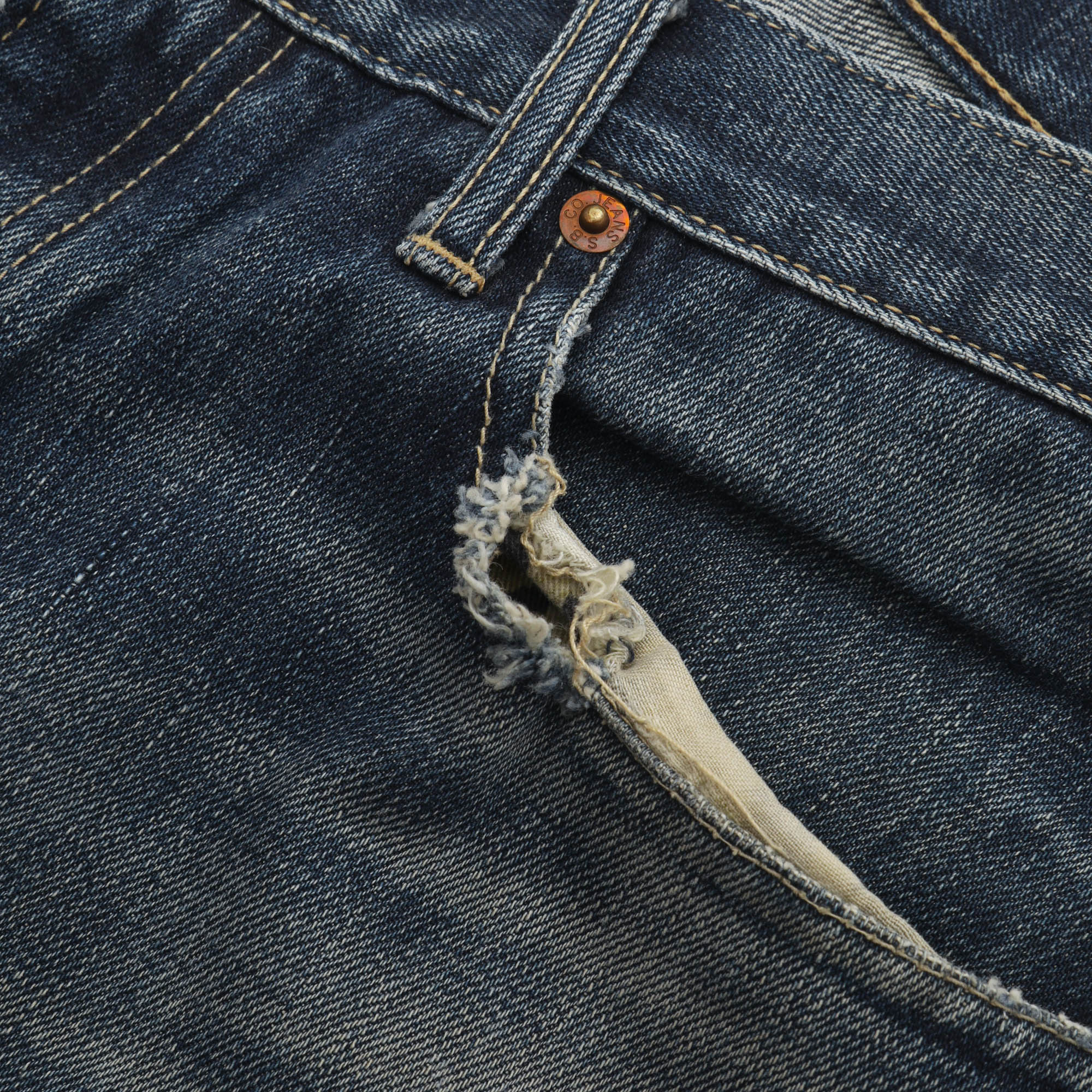 Distressed Selvedge Denim (34W X 30L)