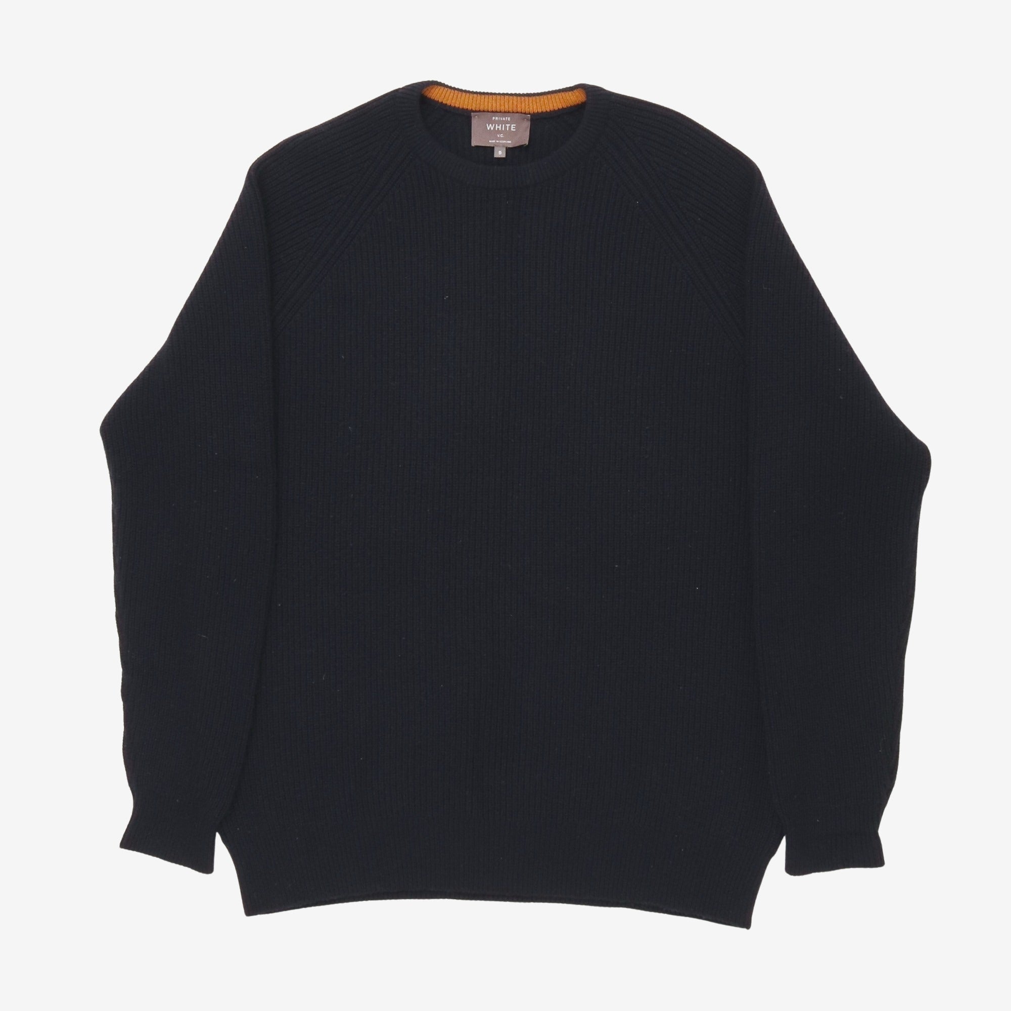Cashmere Ribbed Crewneck Sweater