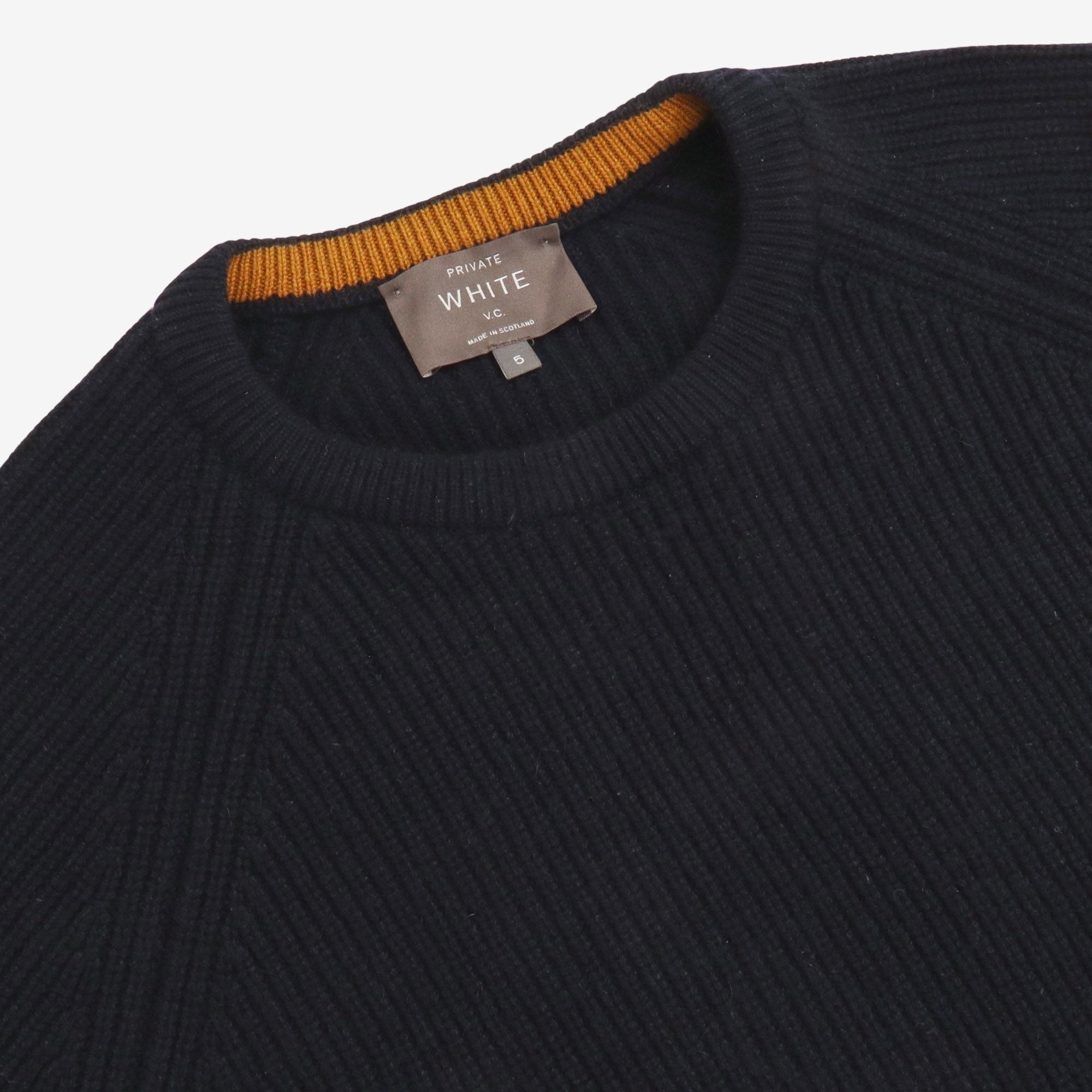 Cashmere Ribbed Crewneck Sweater