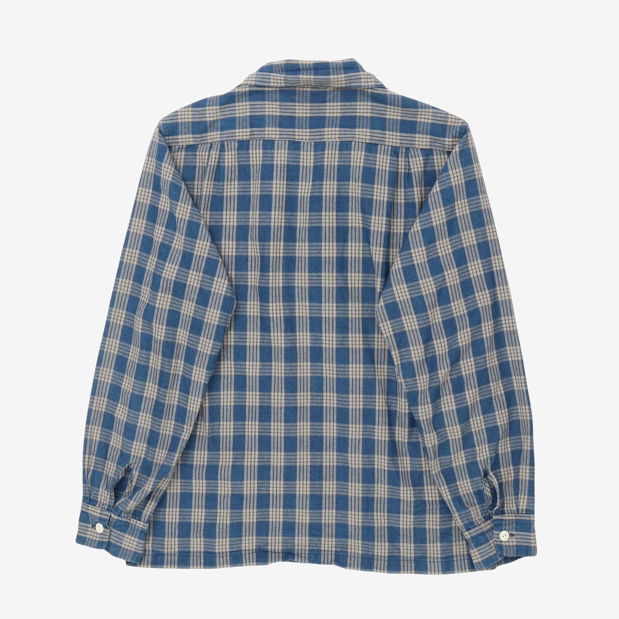 Open Collar Check Shirt