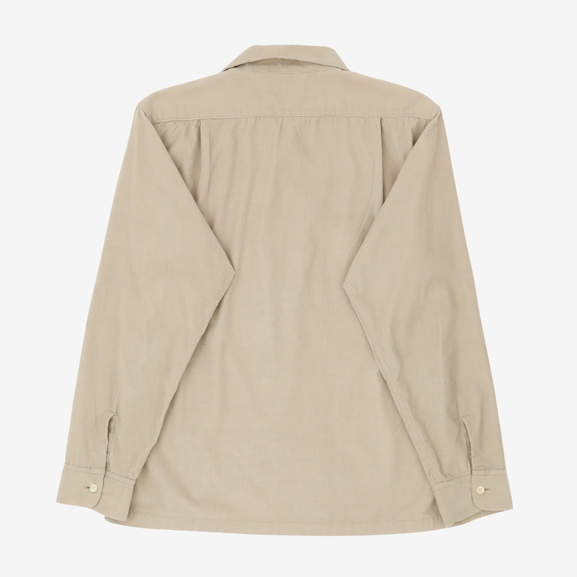 Corduroy Open Collar Shirt