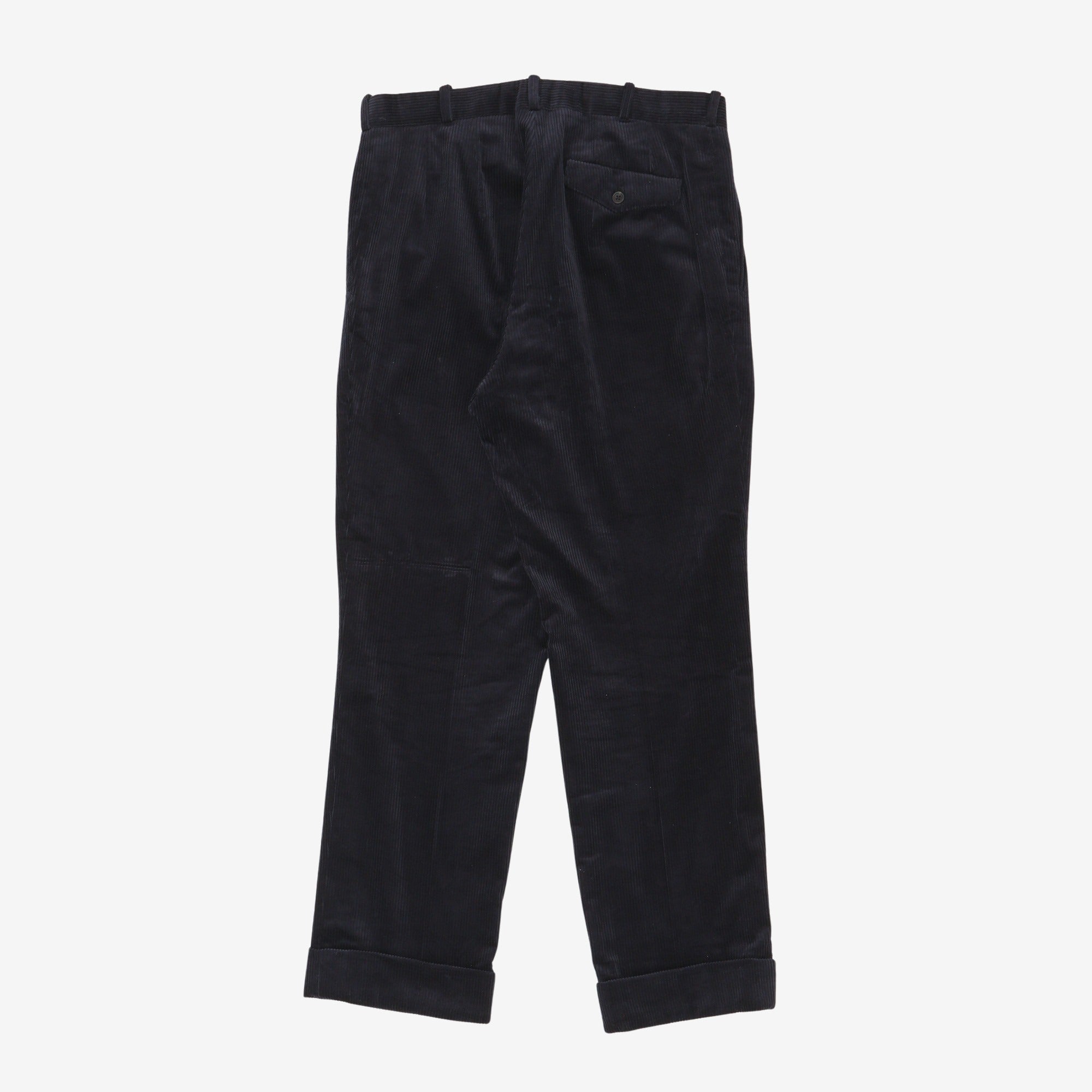 Flat Front Corduroy Trousers
