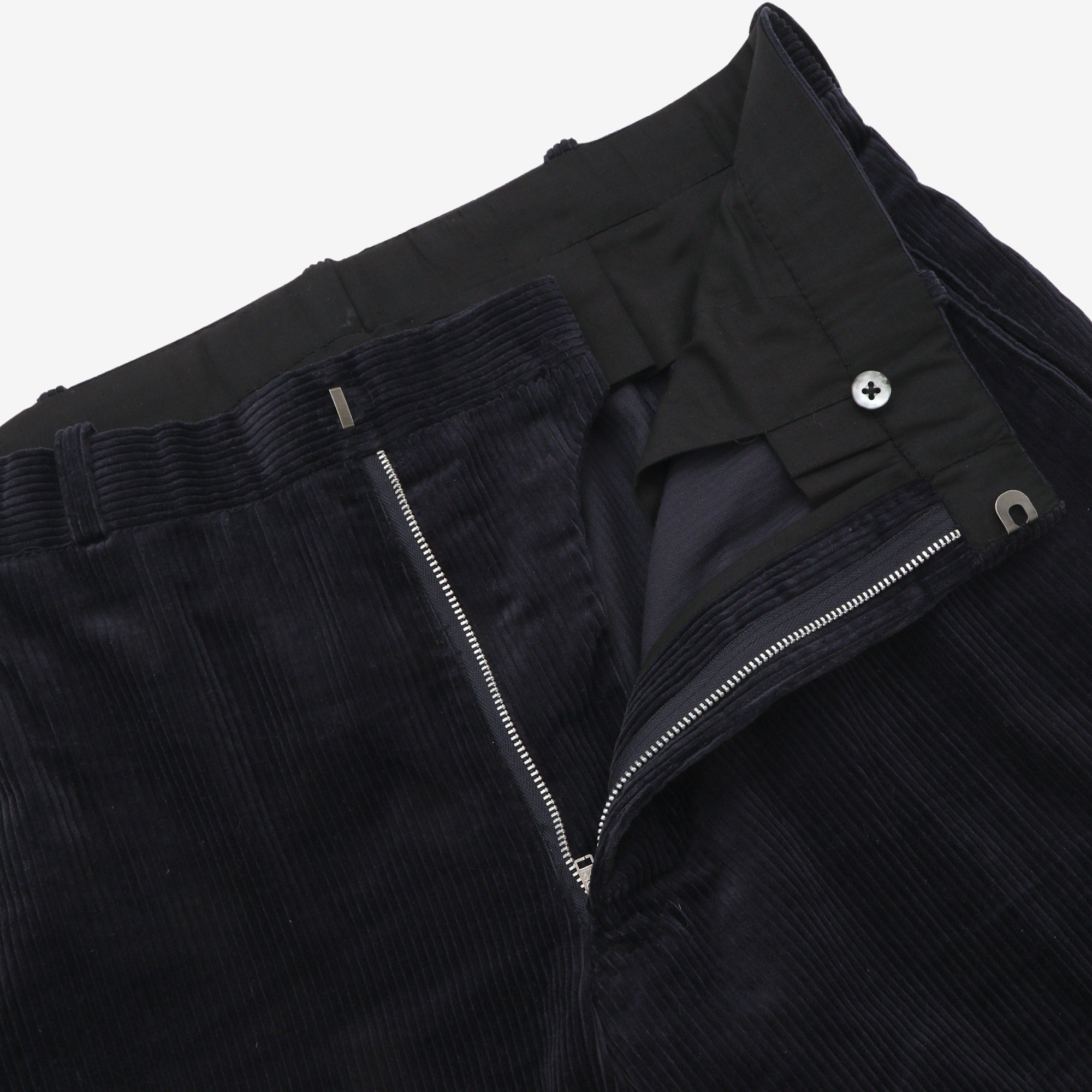 Flat Front Corduroy Trousers