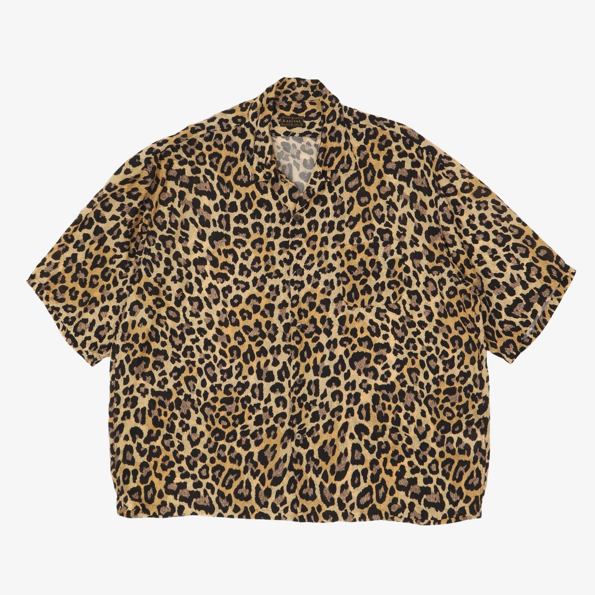 Leopard Print Camp Collar Shirt
