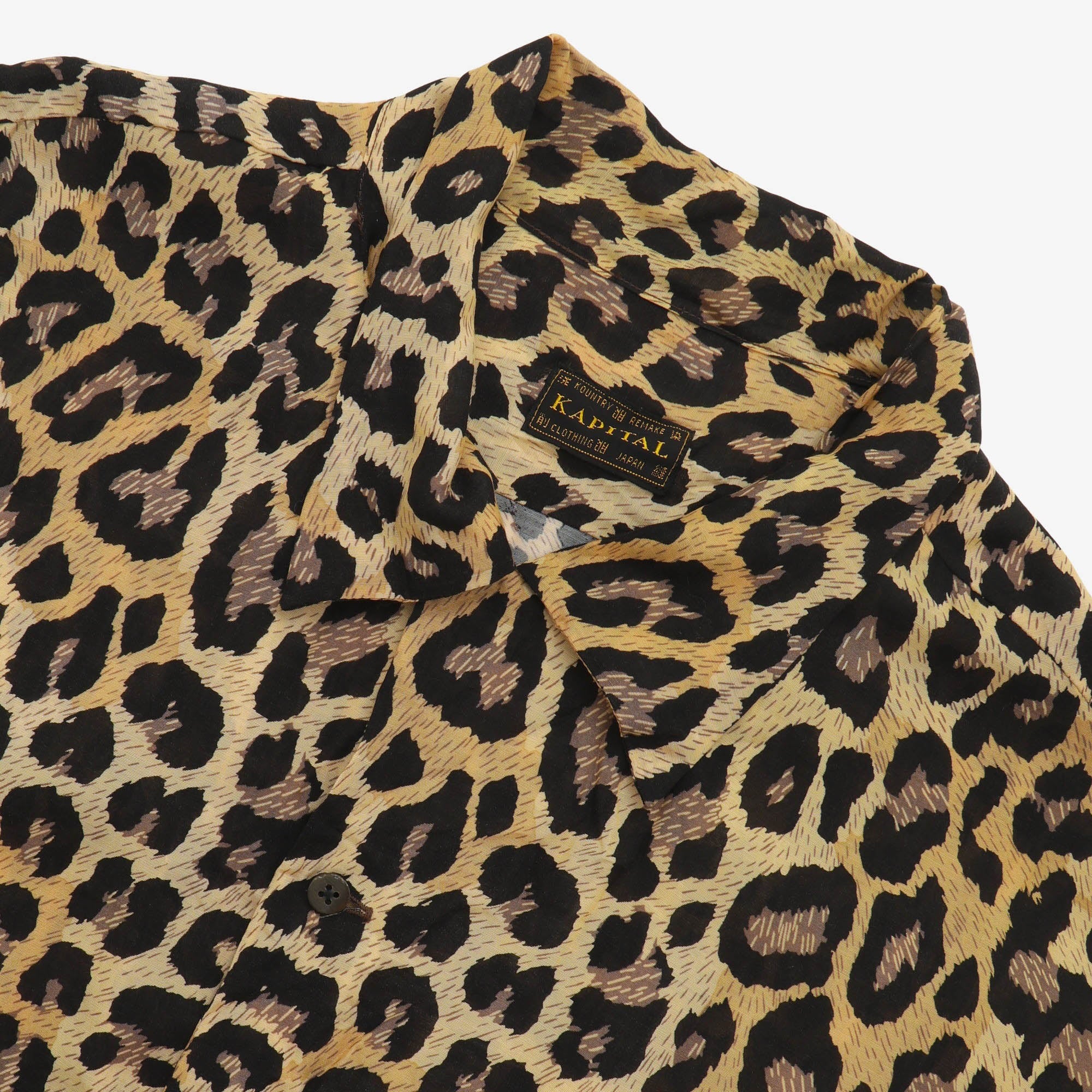 Leopard Print Camp Collar Shirt