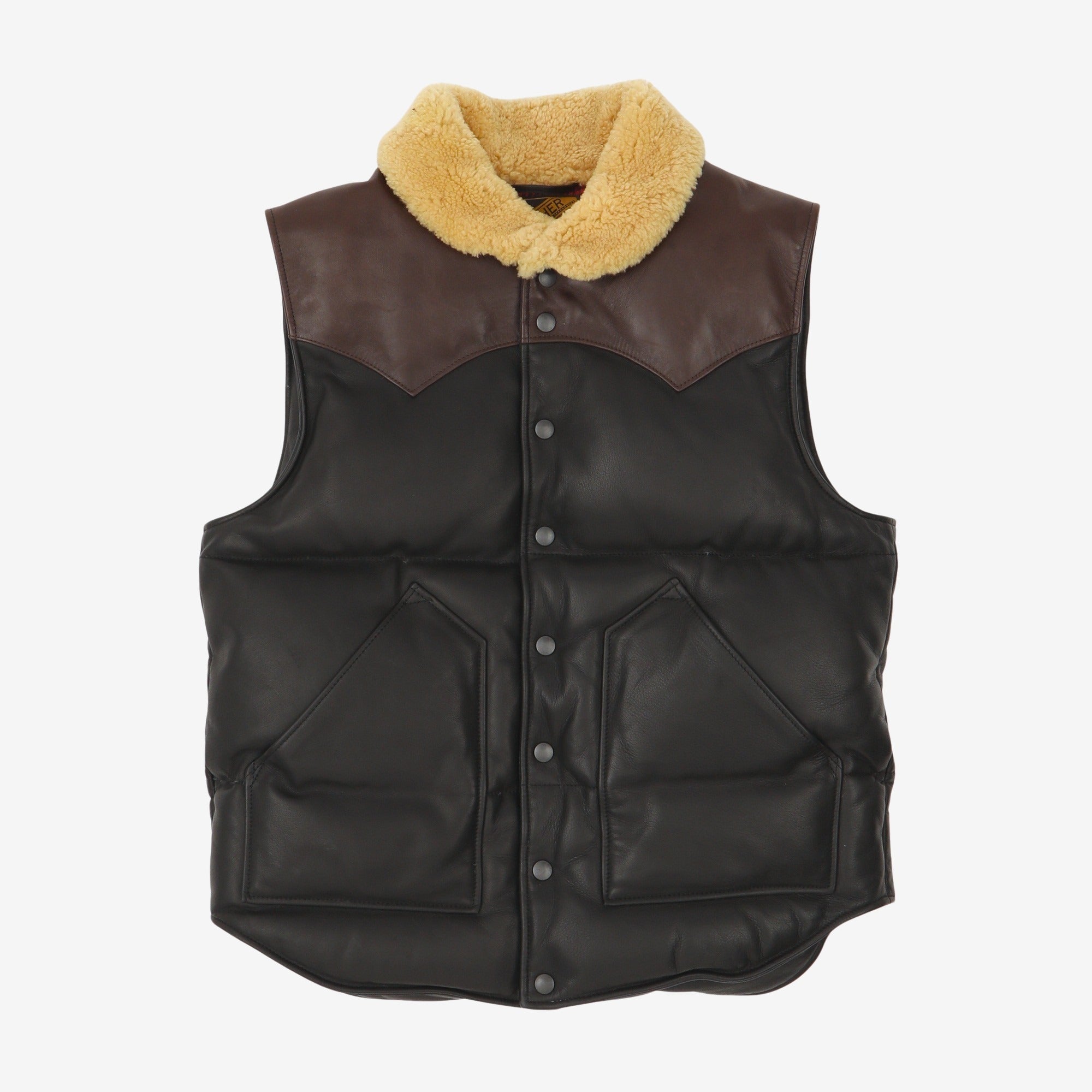 Oil Soft Horse & Mouton Down Vest