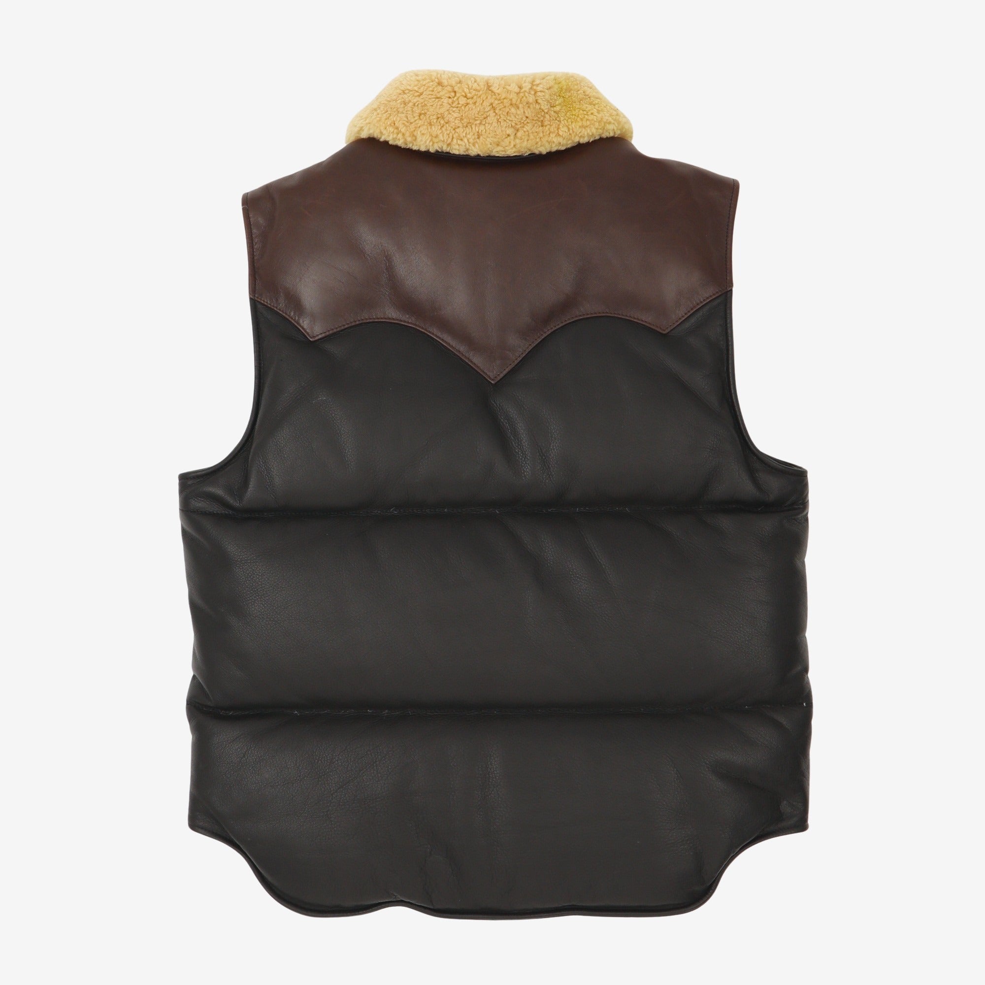 Oil Soft Horse & Mouton Down Vest