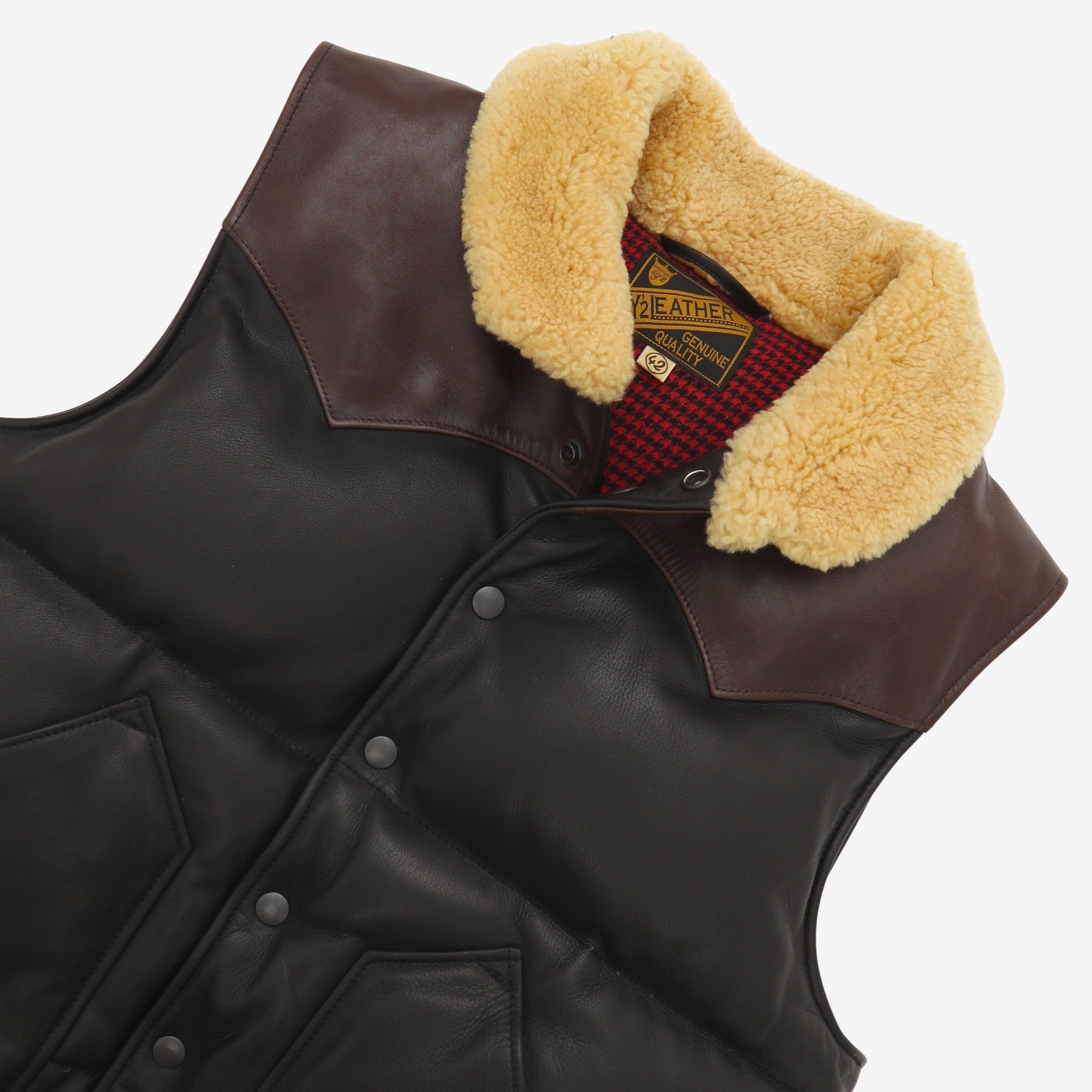 Oil Soft Horse & Mouton Down Vest