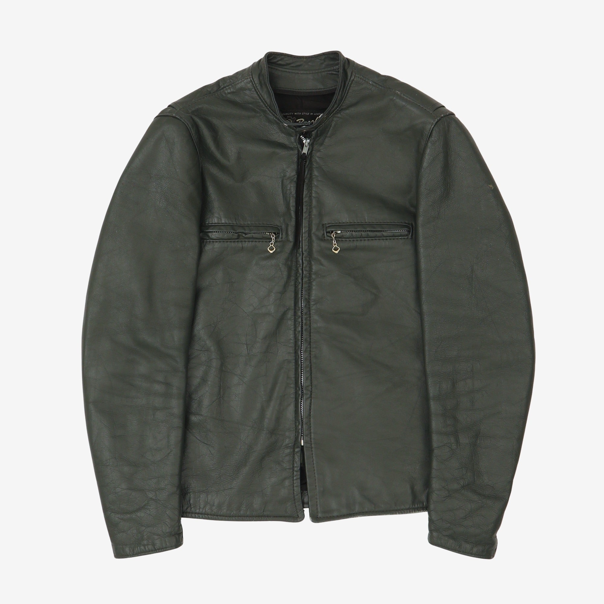 Vintage 1970s Cafe Racer Leather Jacket