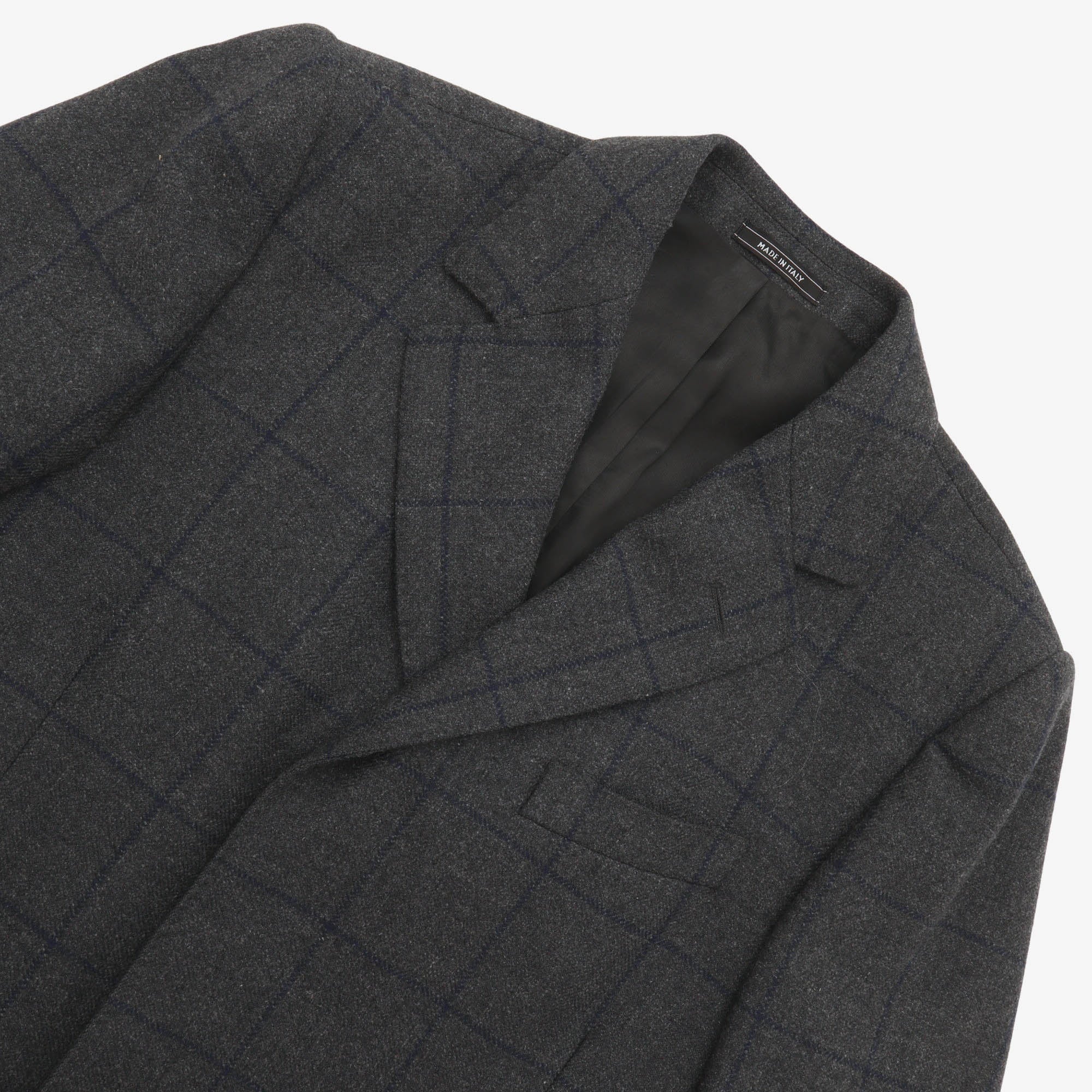 Wool Check Overcoat