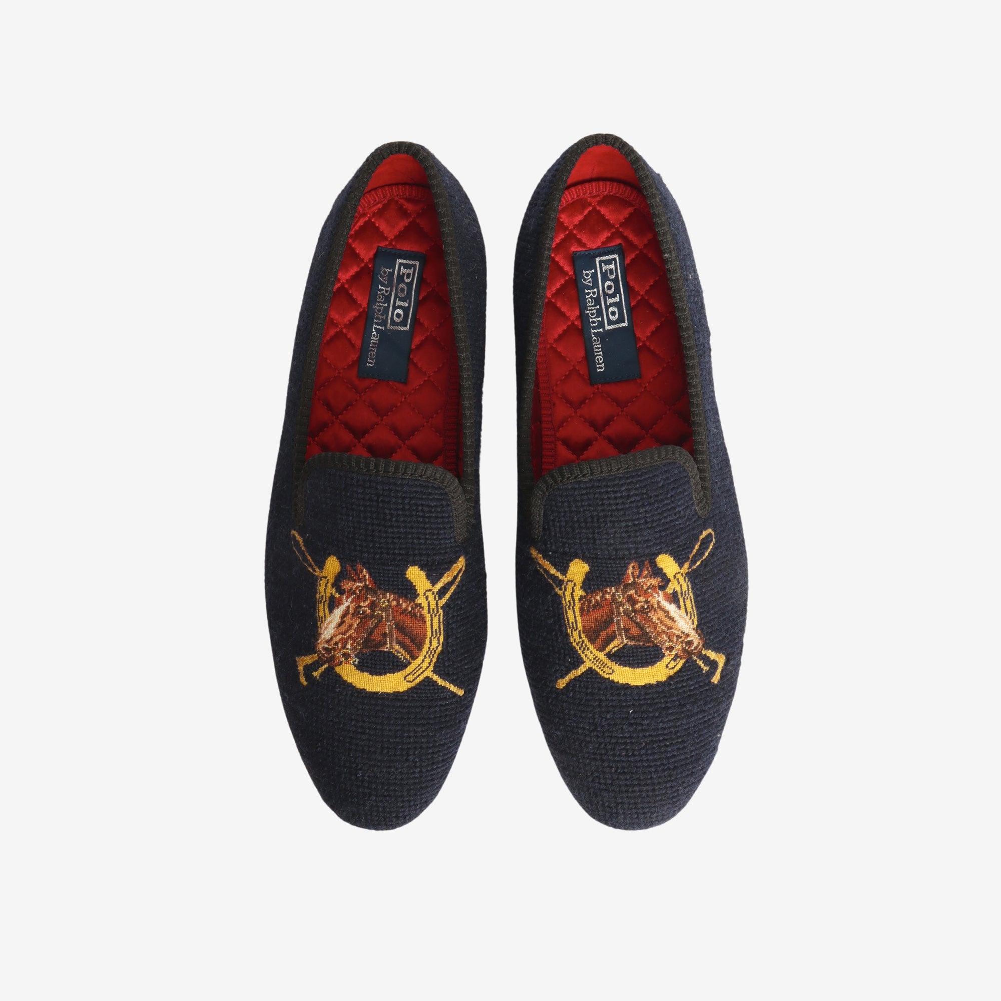 Equestrian Needlepoint Slipper Loafers