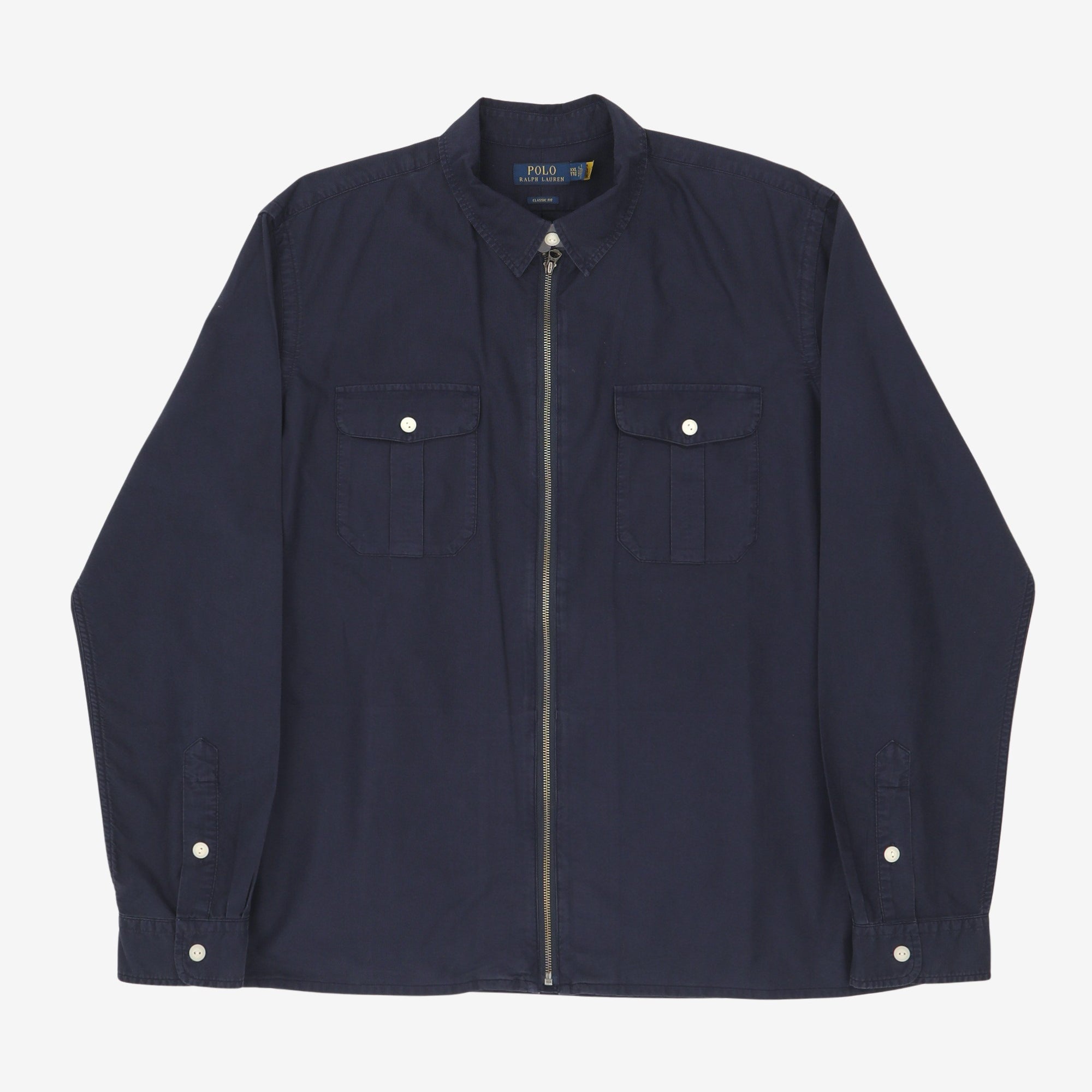 Garment Dyed Zip Overshirt