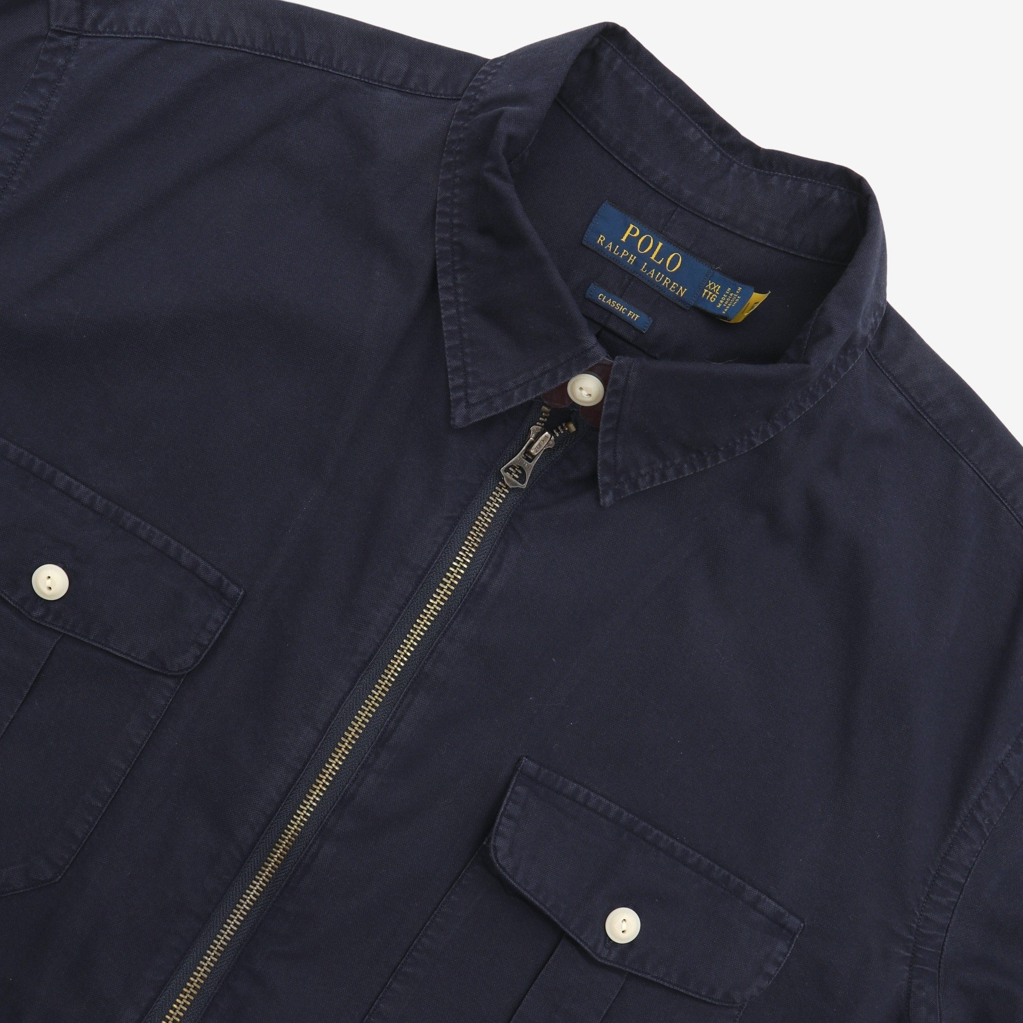 Garment Dyed Zip Overshirt