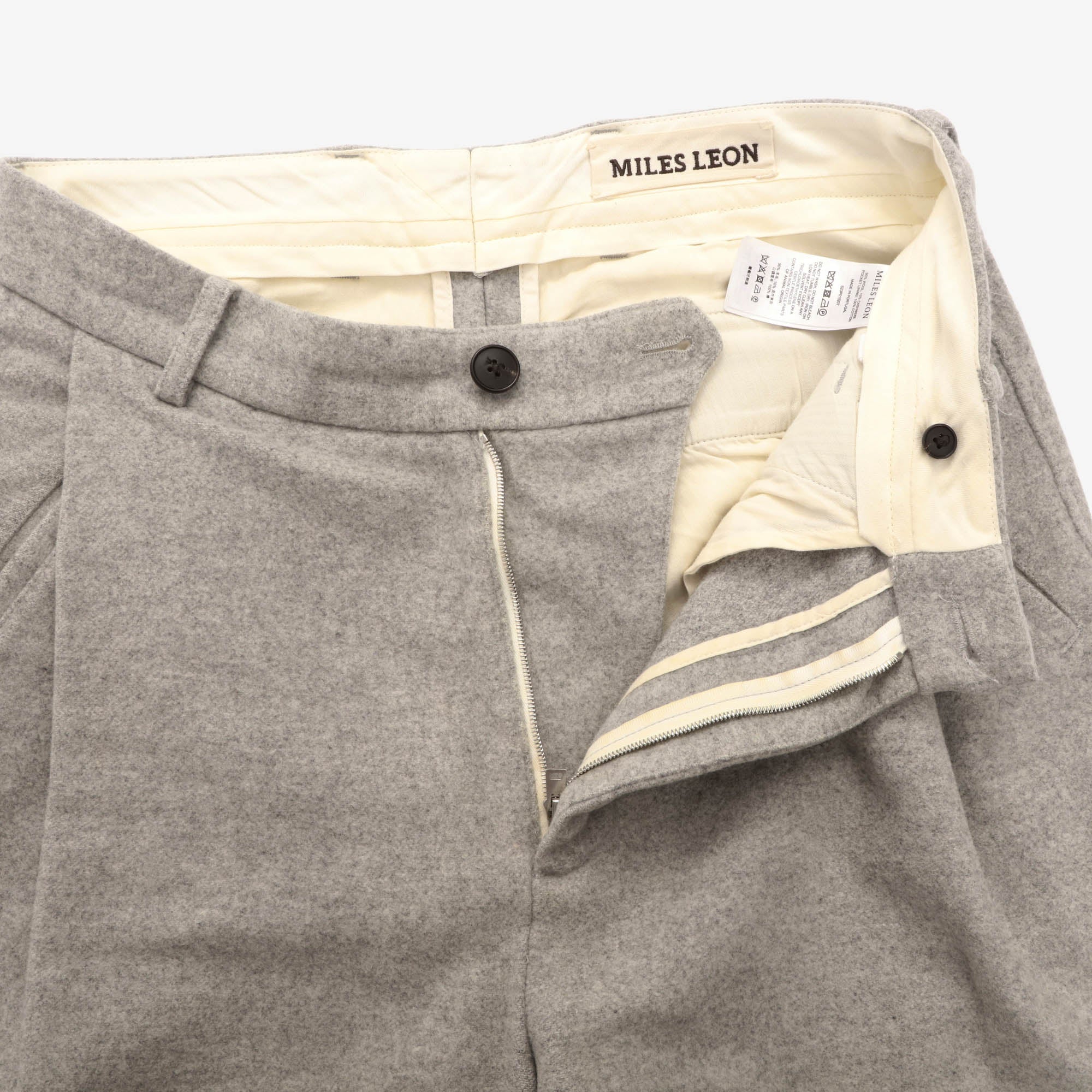 Cashmere Blend Pleated Trousers