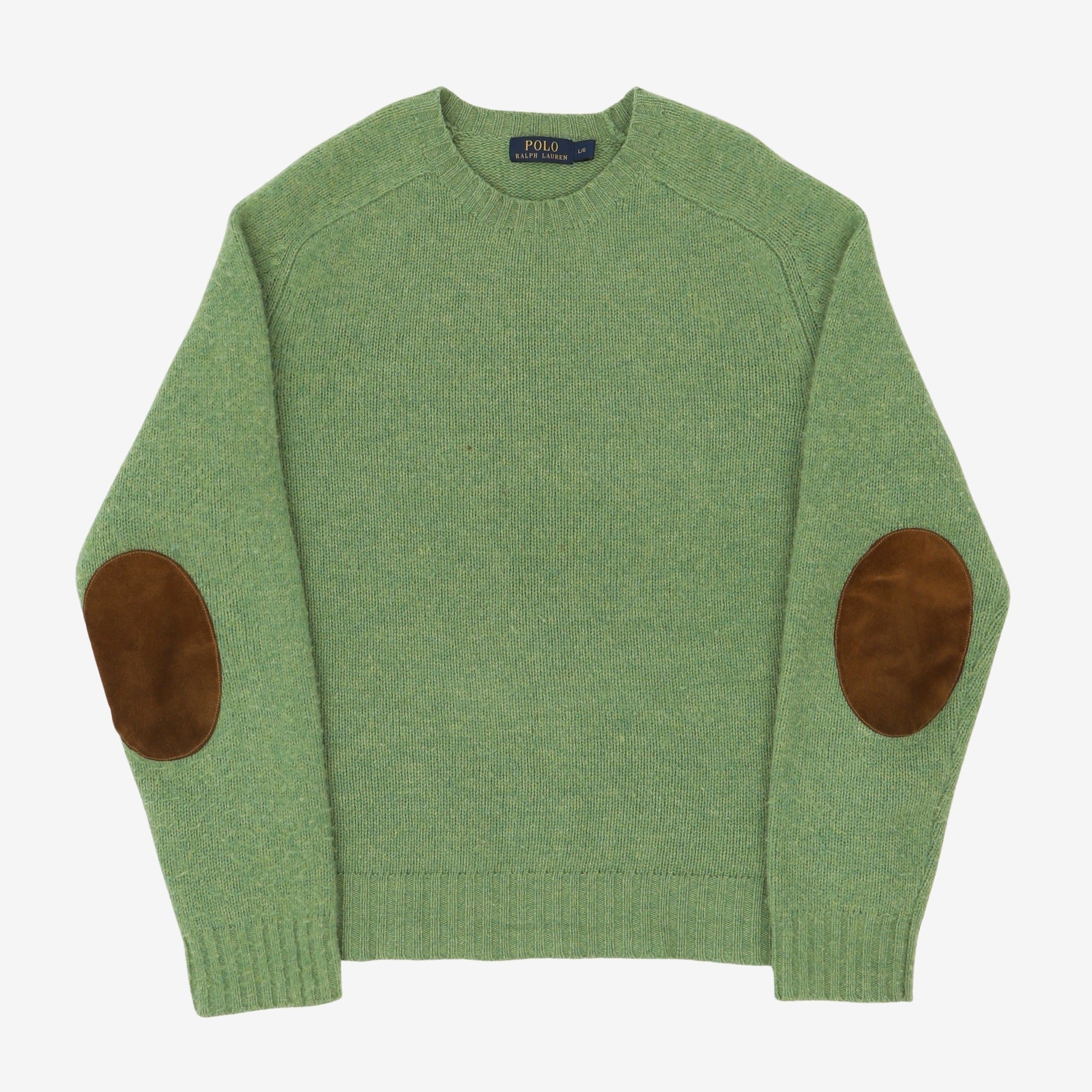 Elbow Patch Crewneck Sweater