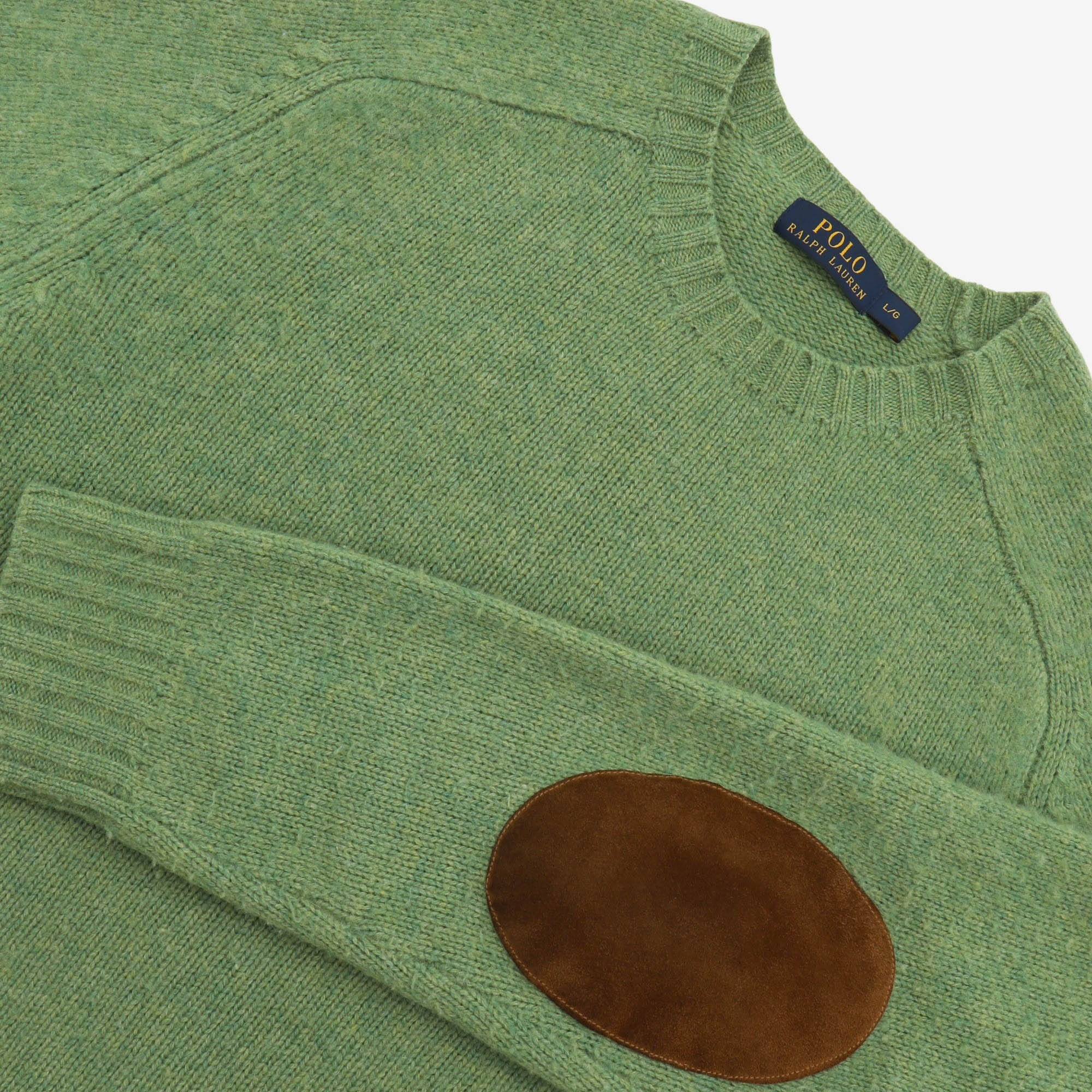 Elbow Patch Crewneck Sweater