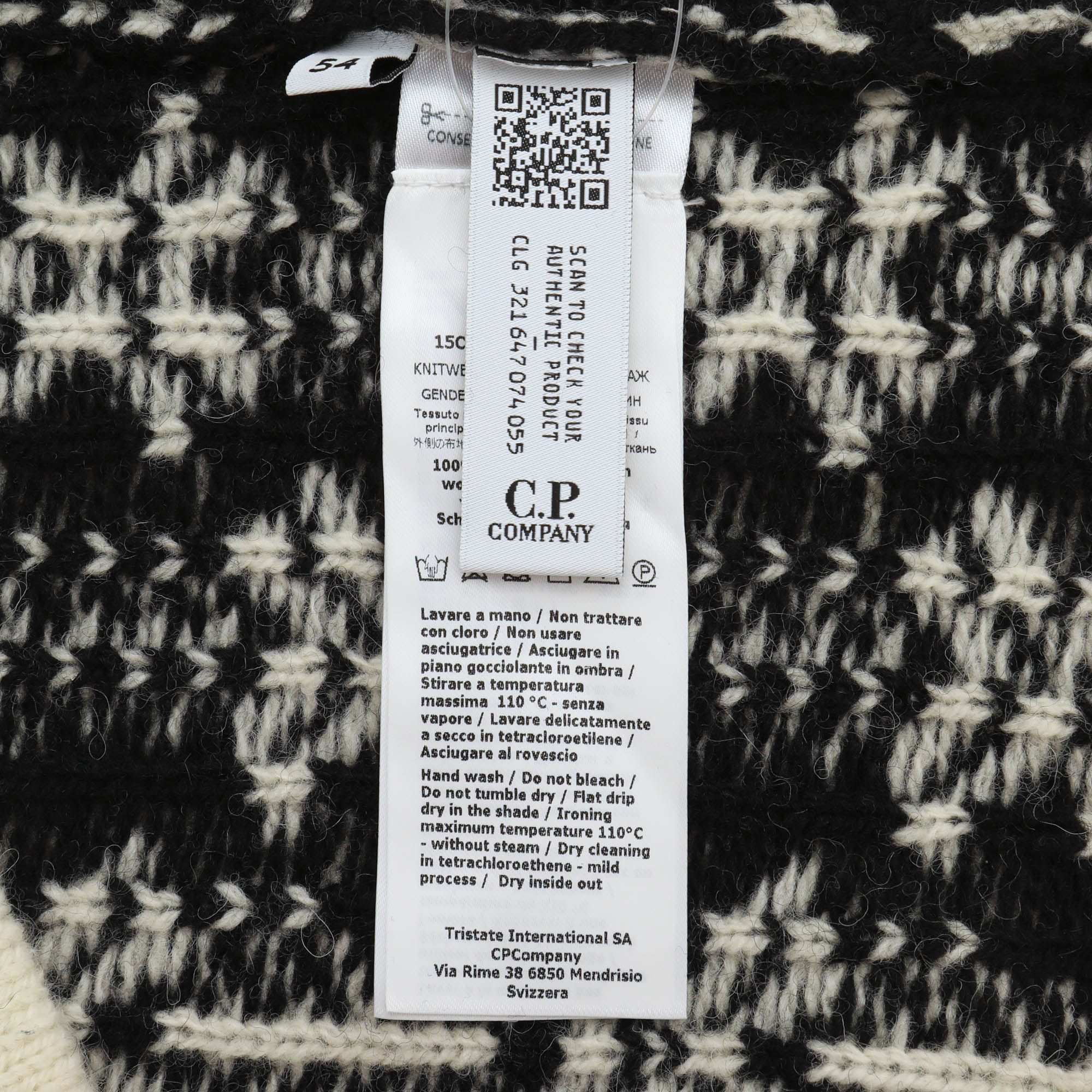 Wool Jacquard Knit logo Sweater