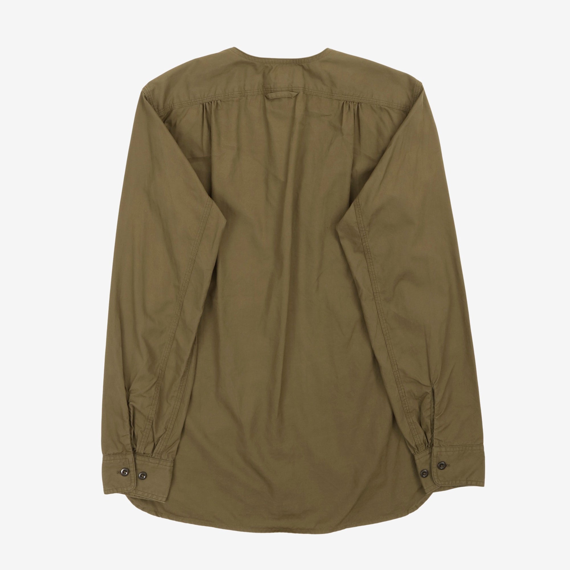 Collarless Military Shirt