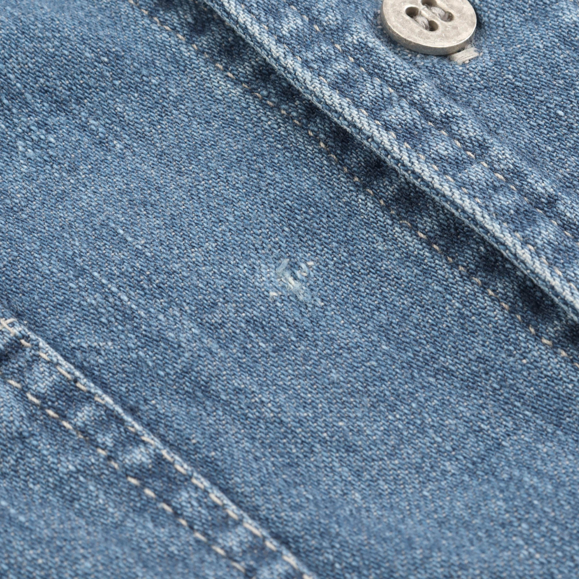 No Collar Denim Shirt