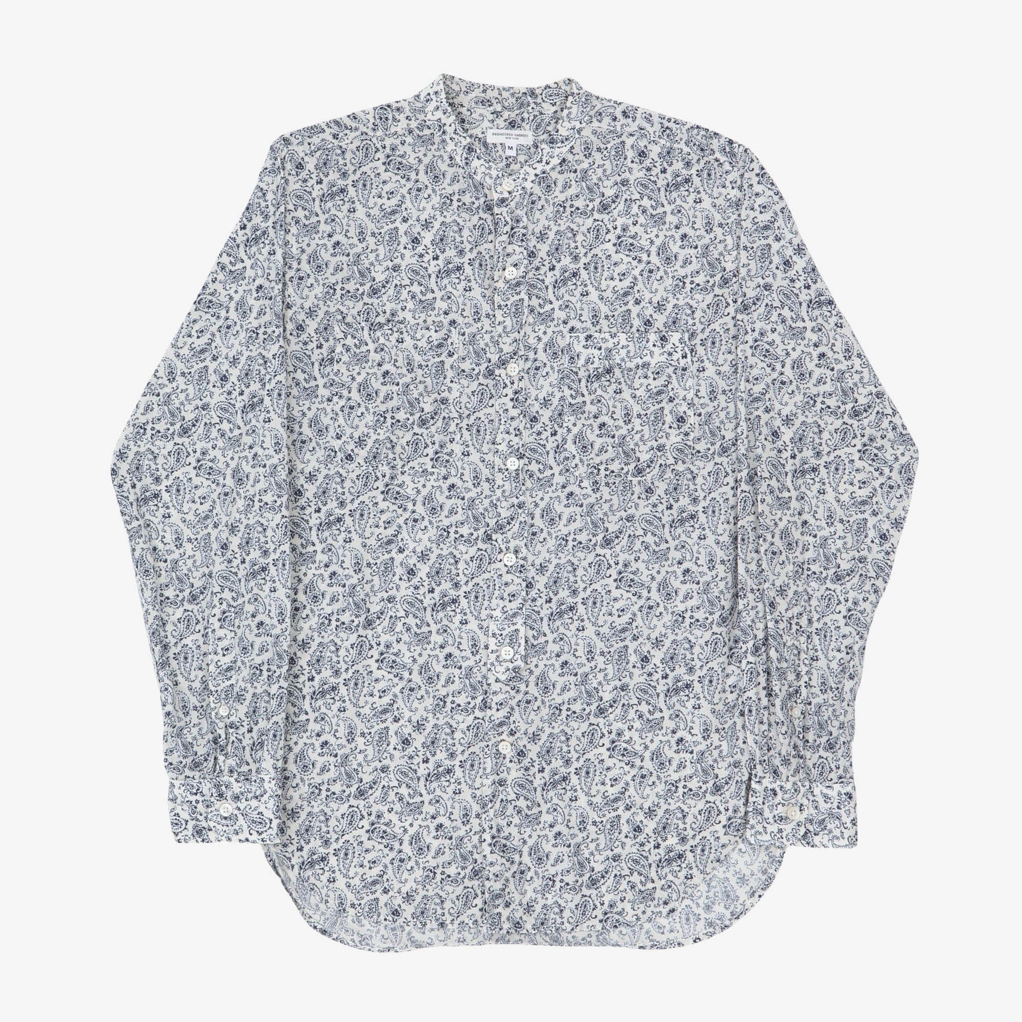Paisley Collarless Shirt