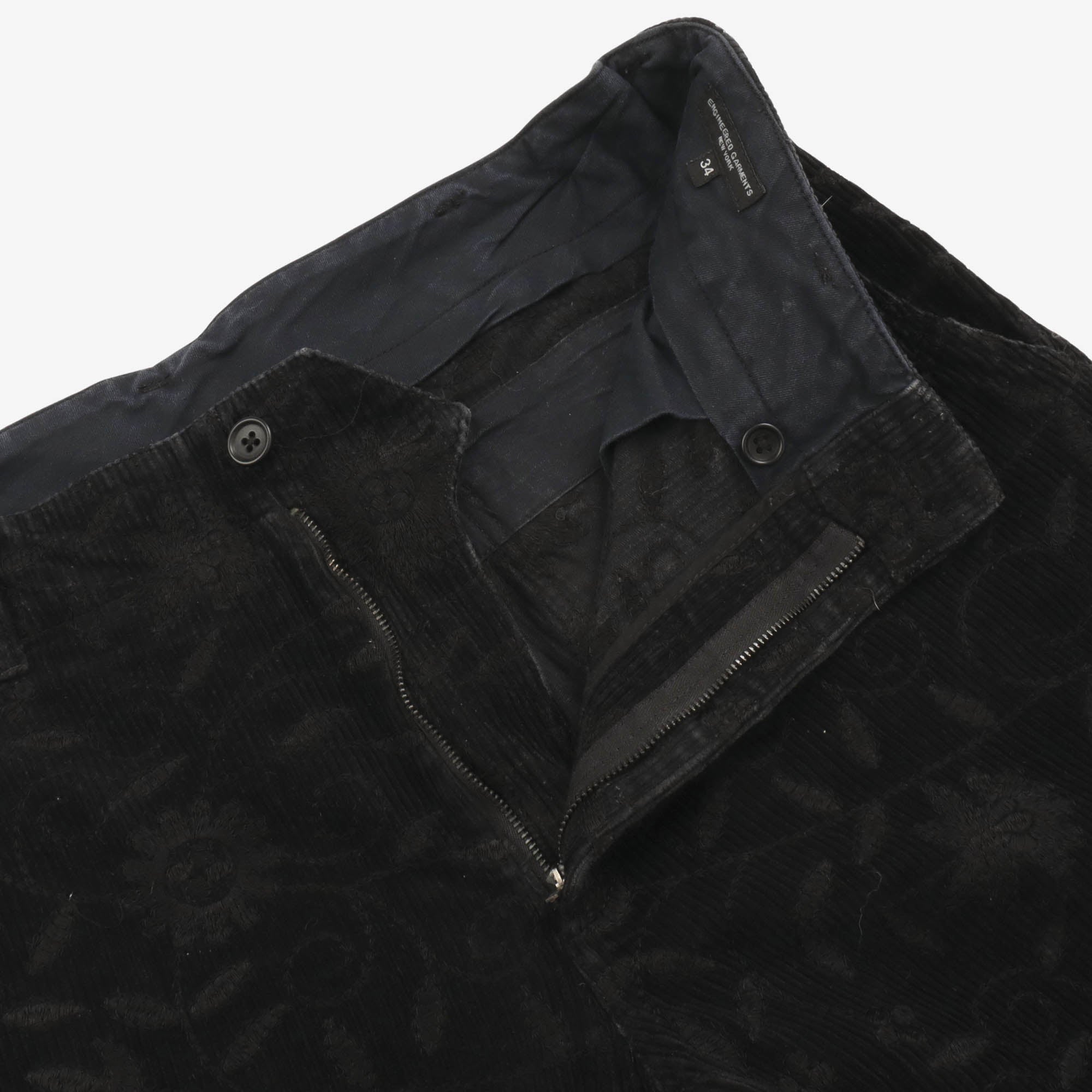 Corduroy Embroidered Trousers