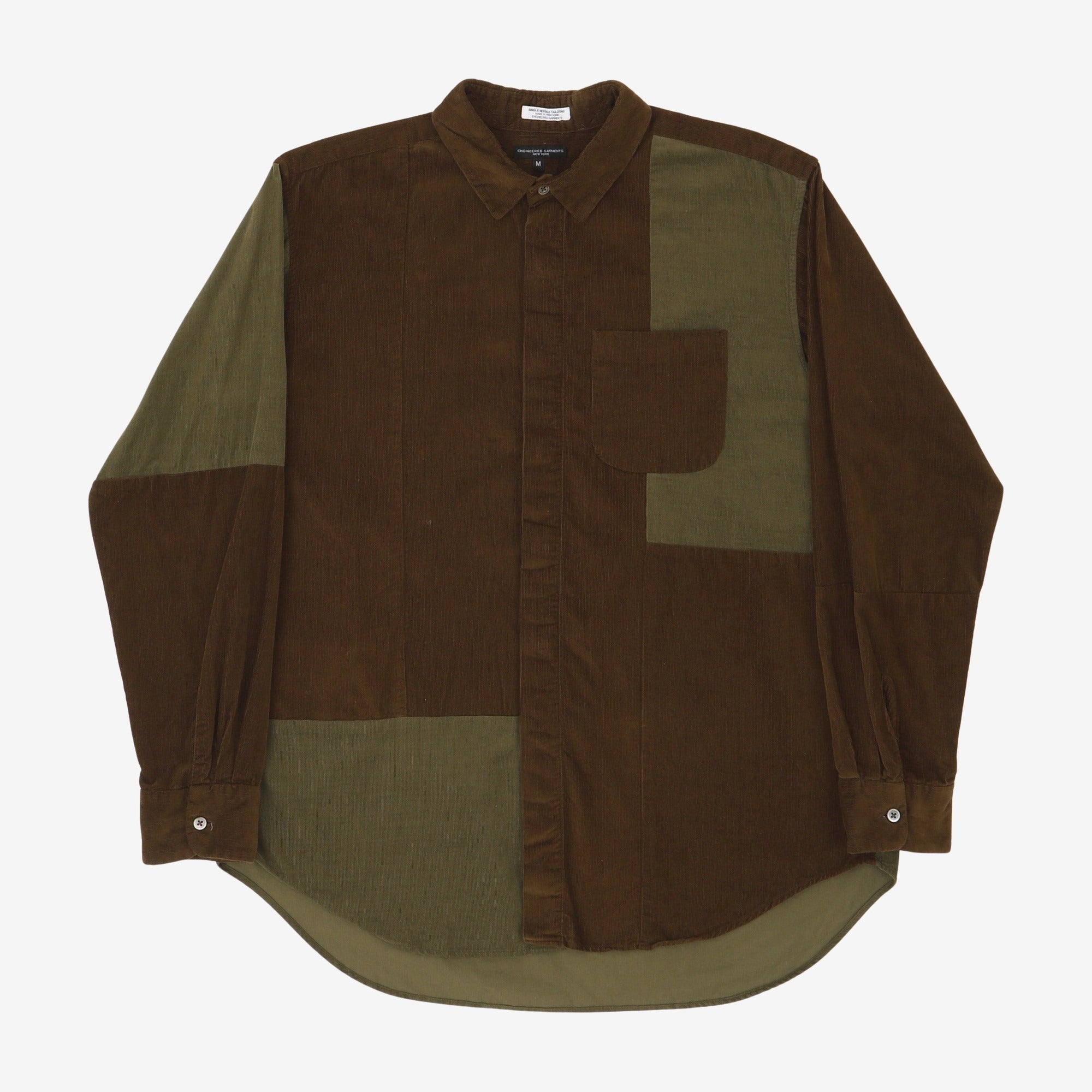 Cord Patchwork Shirt