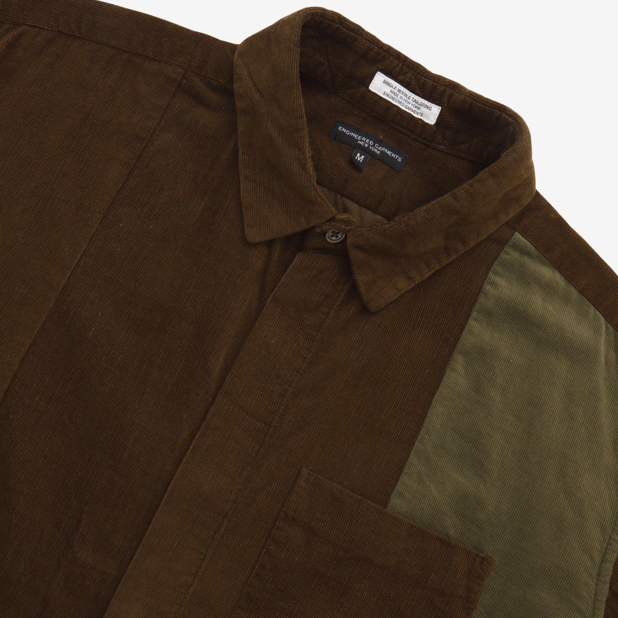 Cord Patchwork Shirt