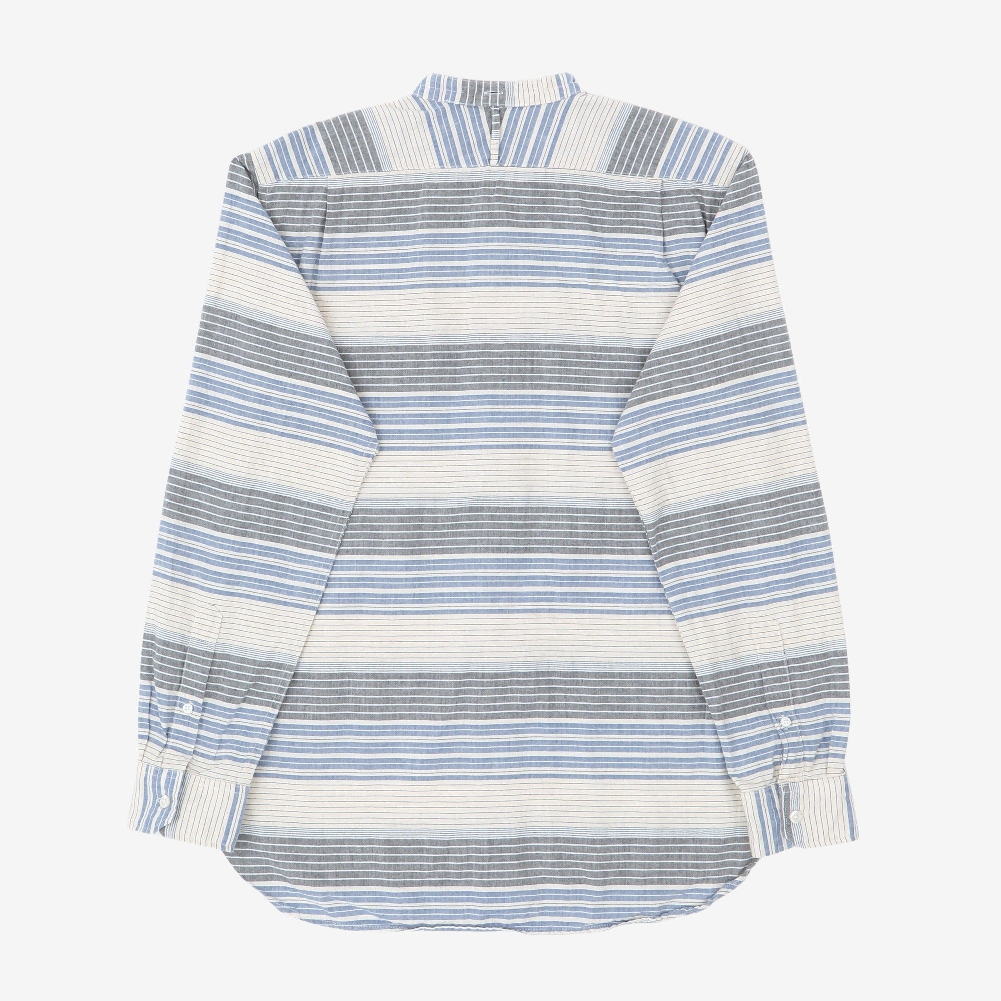 Collarless Stripe Shirt