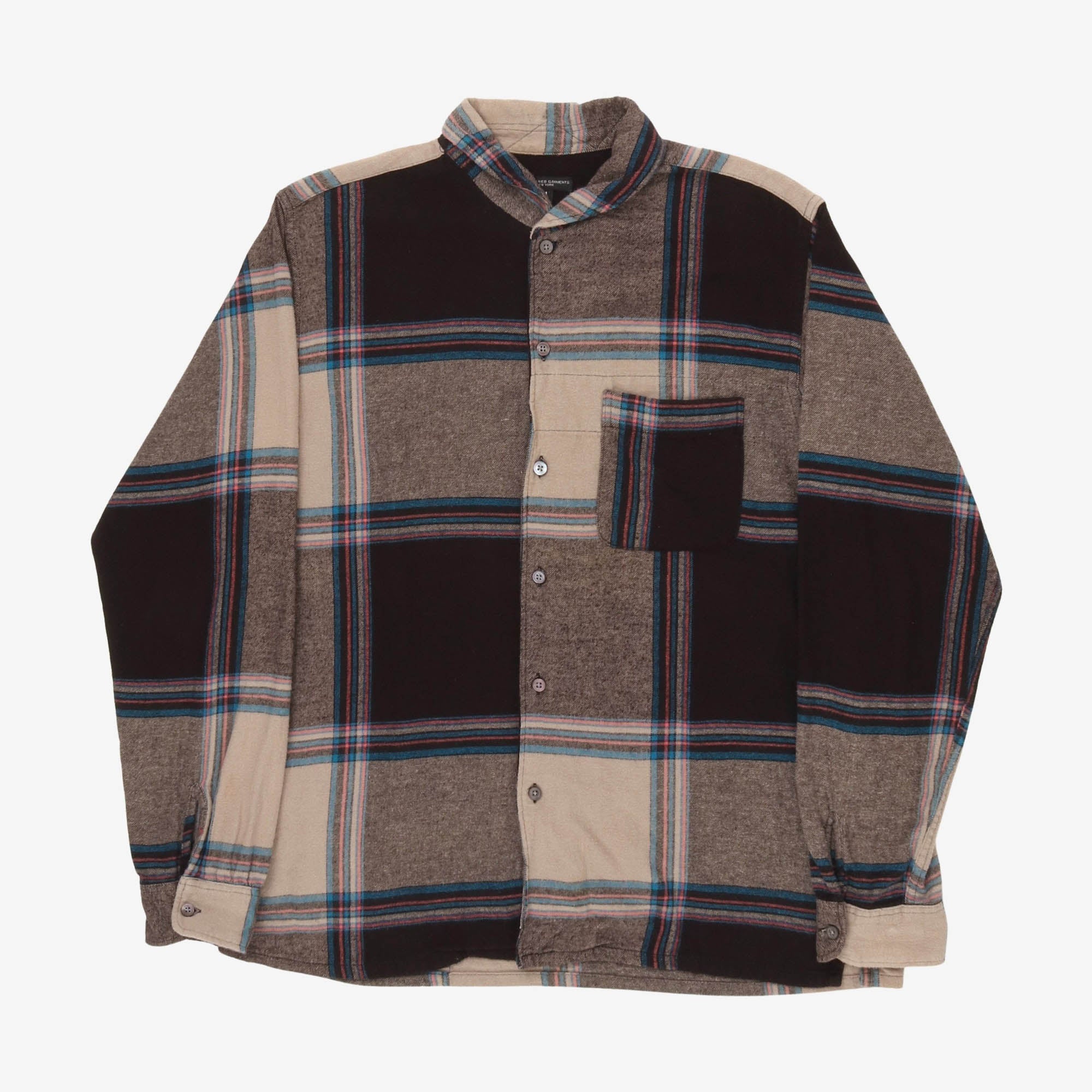 Shawl Collar Flannel Shirt