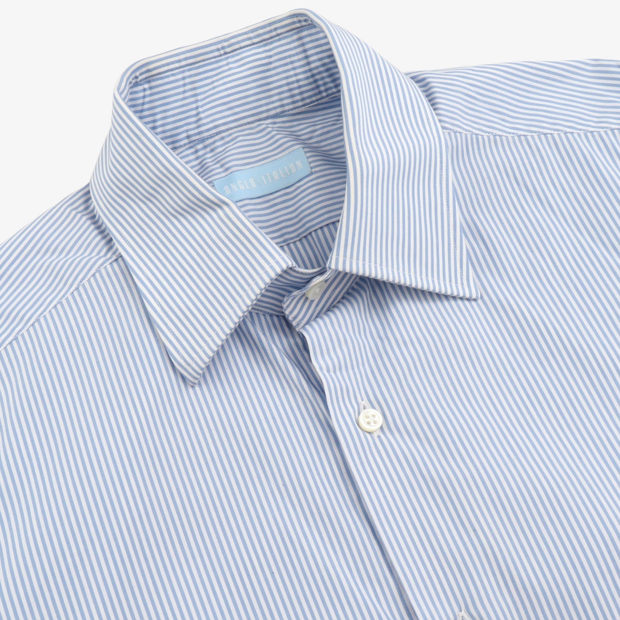Spread Collar Stripe Shirt