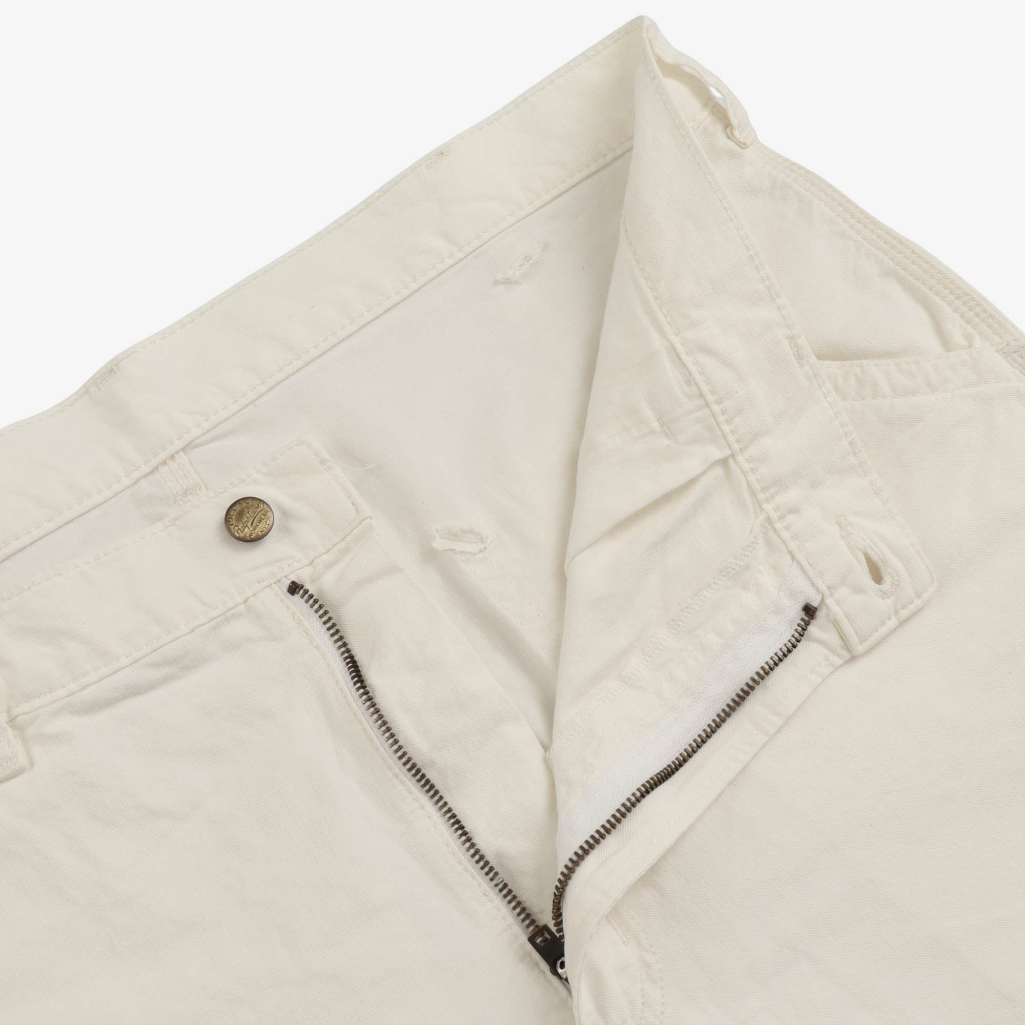 Distressed Garment Dyed Denim Shorts