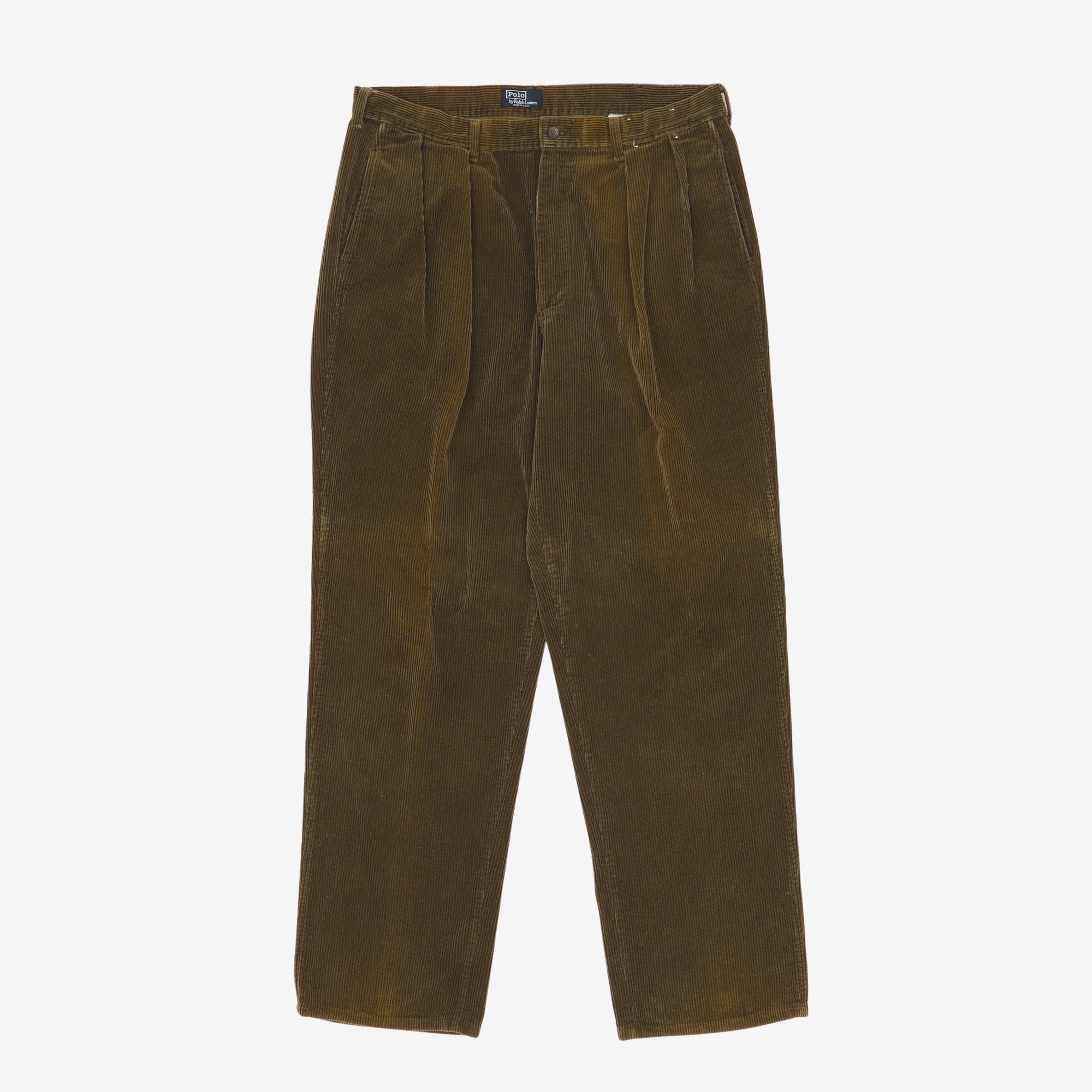 Double Pleated Corduroy Trousers