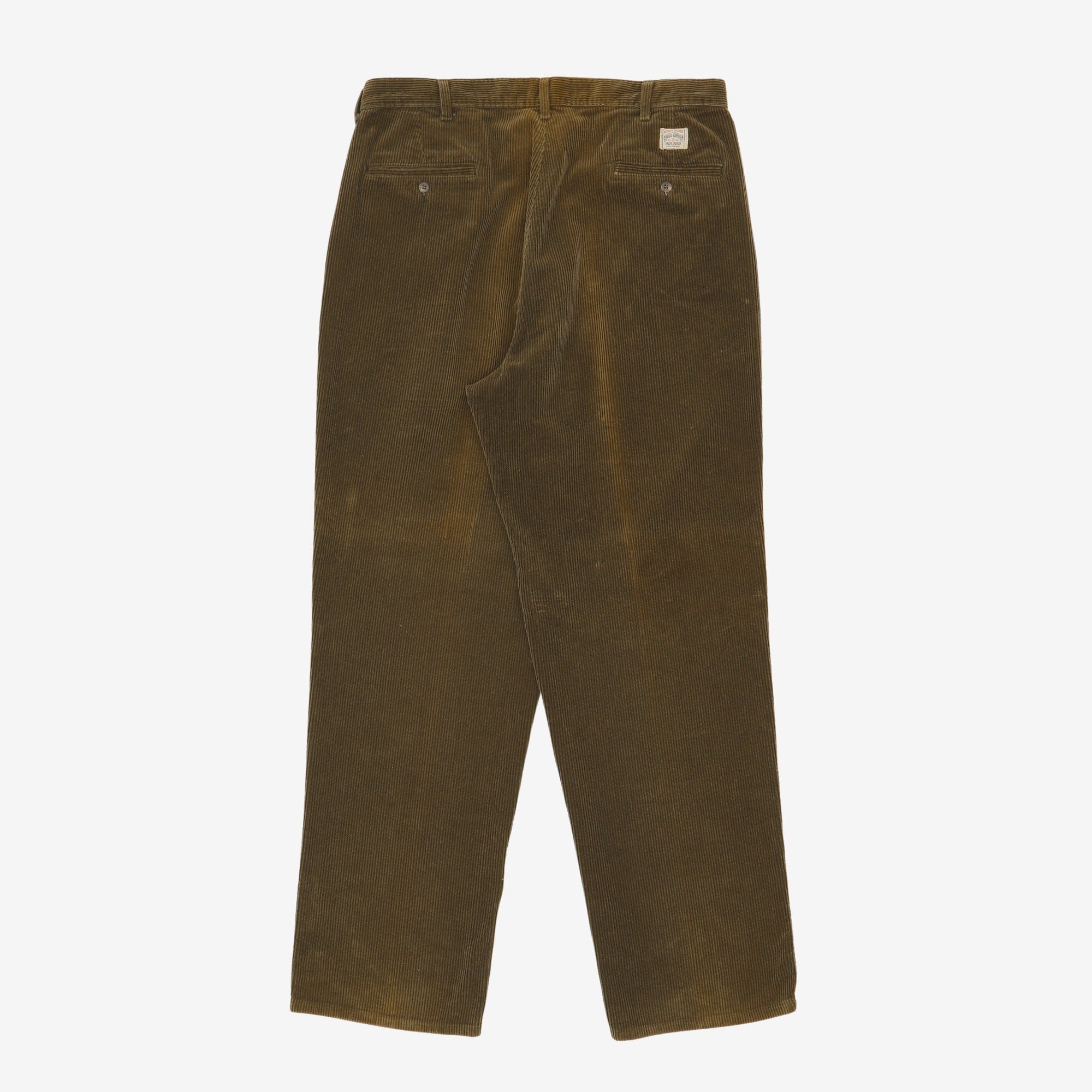 Double Pleated Corduroy Trousers