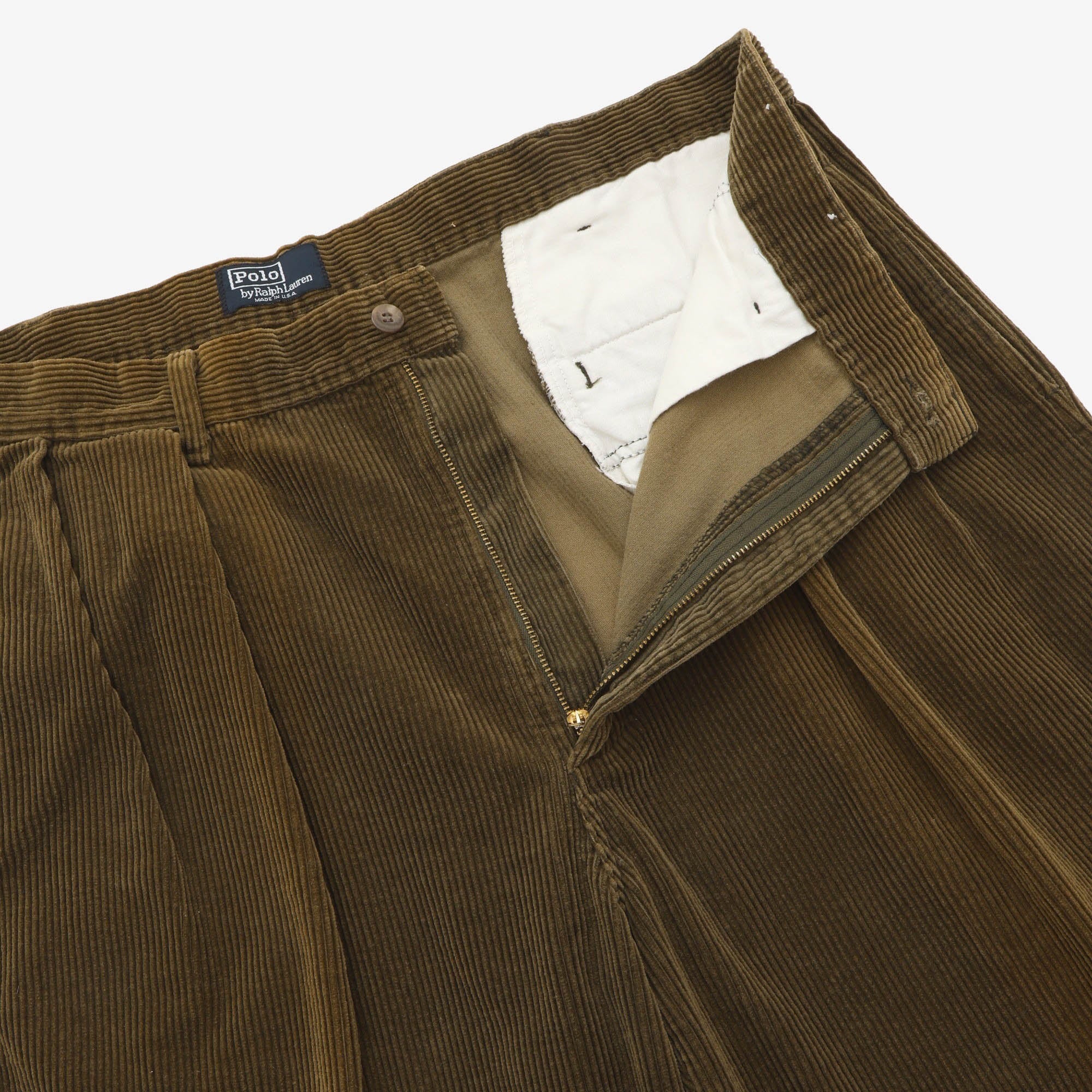 Double Pleated Corduroy Trousers