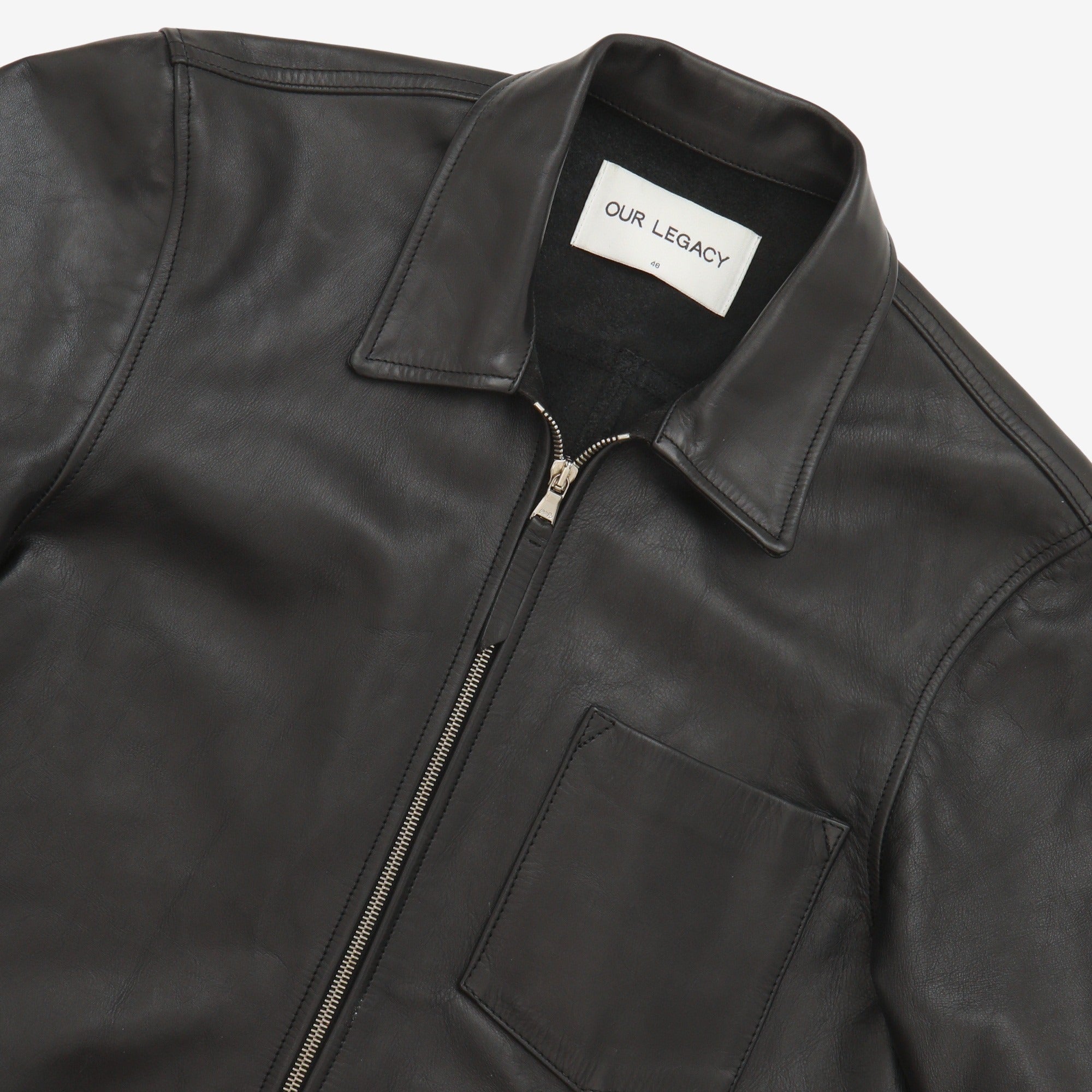 Leather Zip Overshirt